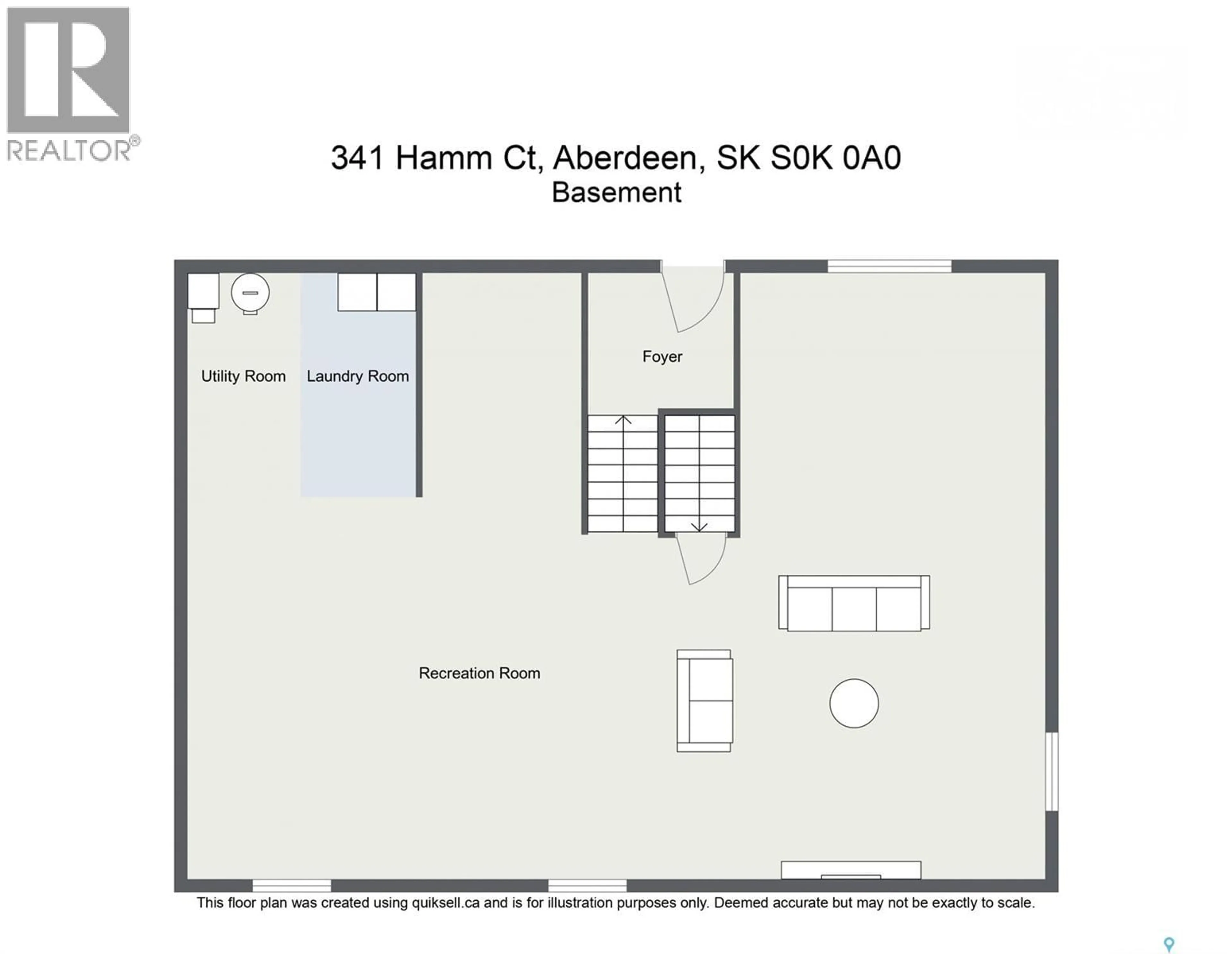 Floor plan for 341 HAMM COURT, Aberdeen Saskatchewan S0K0A0
