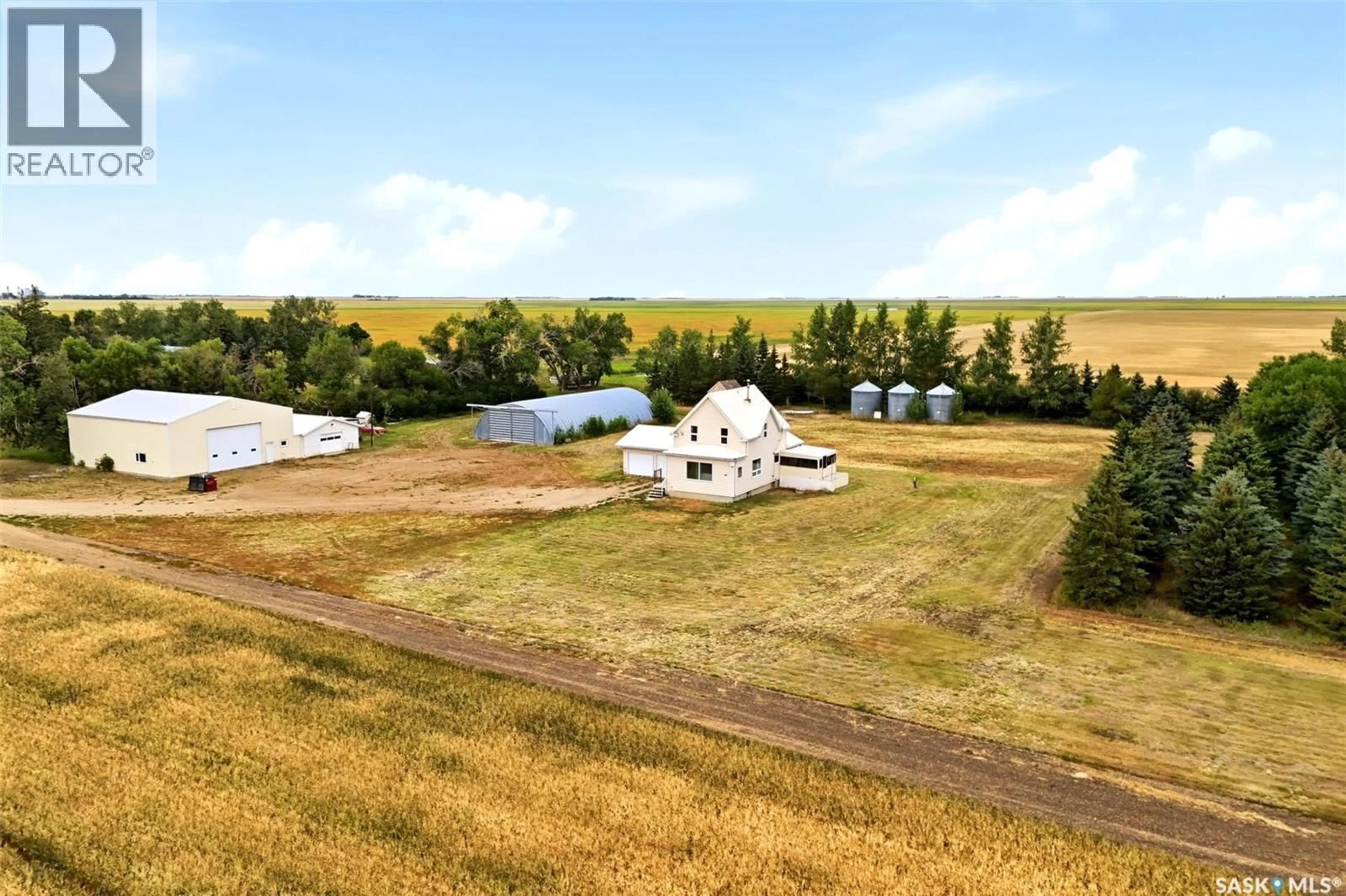 A pic from outside/outdoor area/front of a property/back of a property/a pic from drone, unknown for KANAK ACREAGE, Caledonia Rm No. 99 Saskatchewan S0G3L0