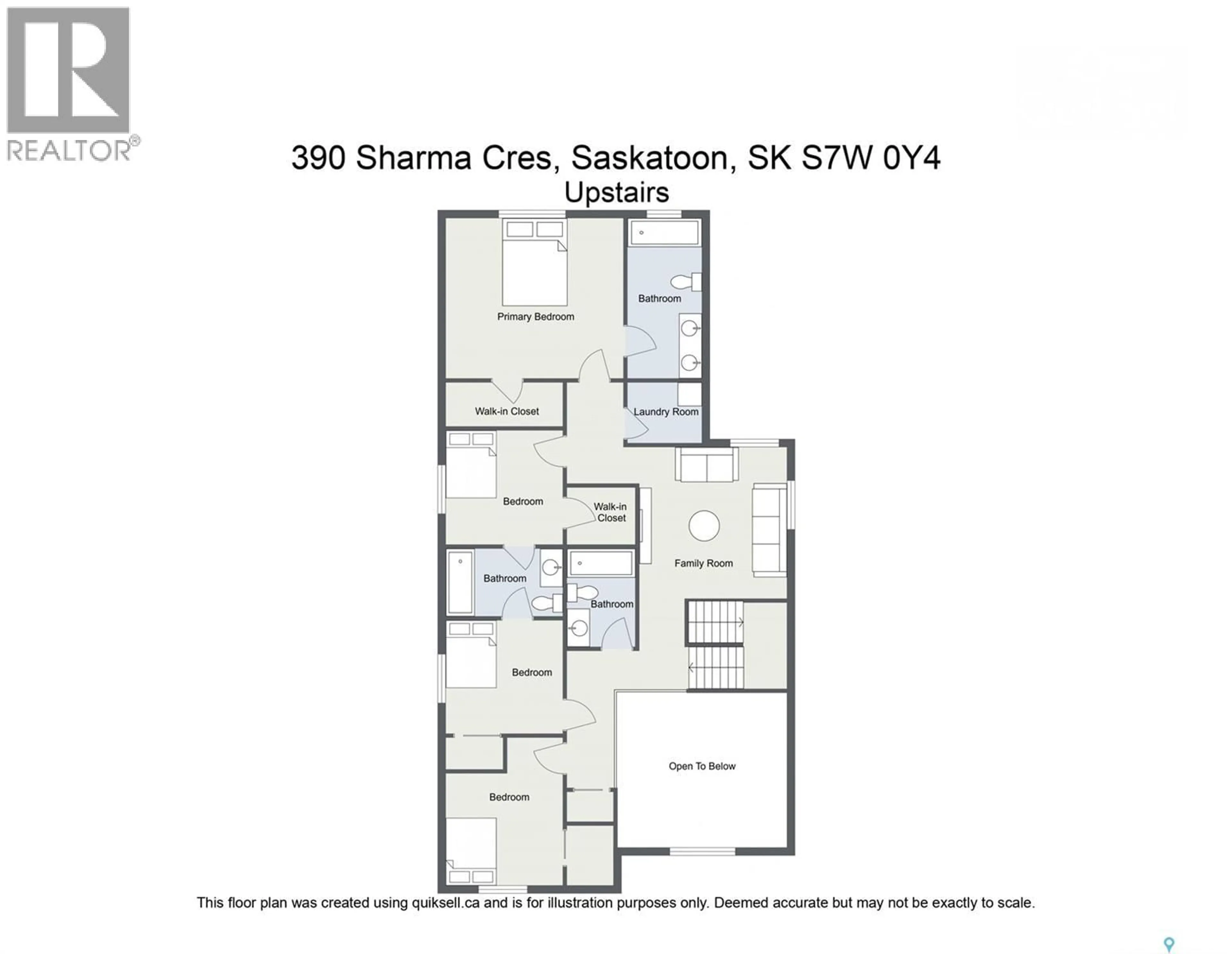 Floor plan for 390 SHARMA CRESCENT, Saskatoon Saskatchewan S7W1K9
