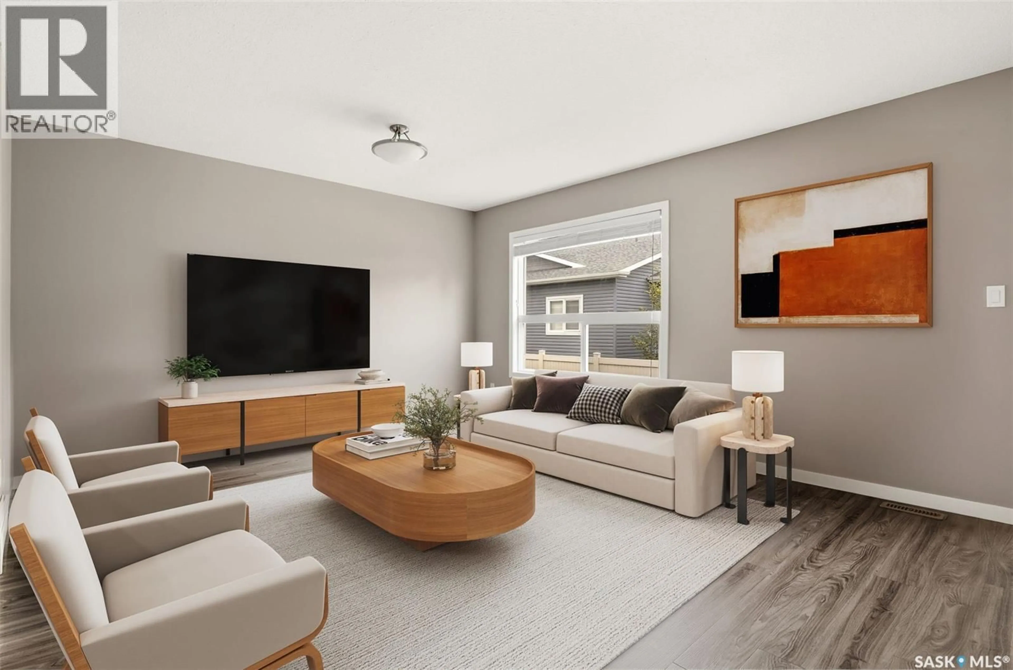 Living room with furniture, unknown for 702 2 SAVANNA CRESCENT, Pilot Butte Saskatchewan S0G3Z0