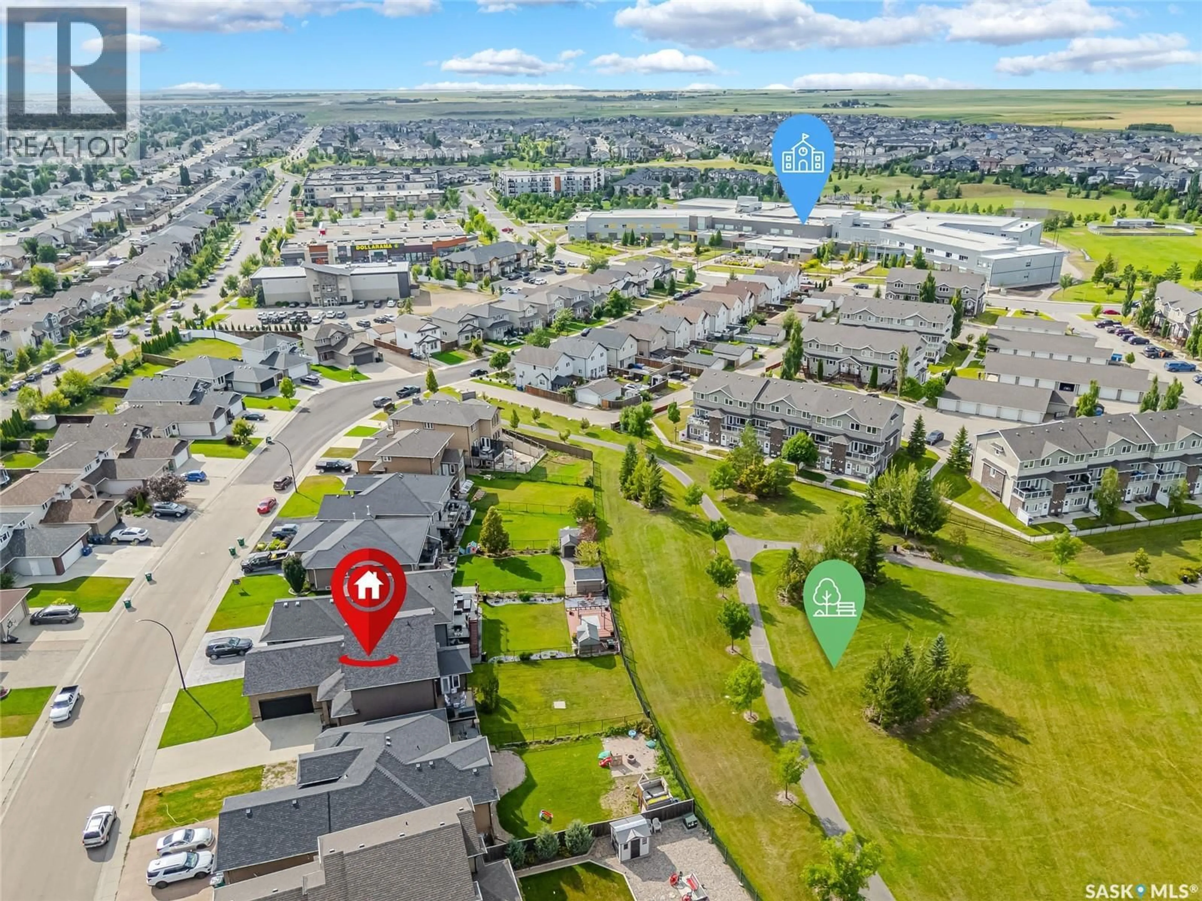 A pic from outside/outdoor area/front of a property/back of a property/a pic from drone, water/lake/river/ocean view for 242 DENHAM CRESCENT, Saskatoon Saskatchewan S7R1E9