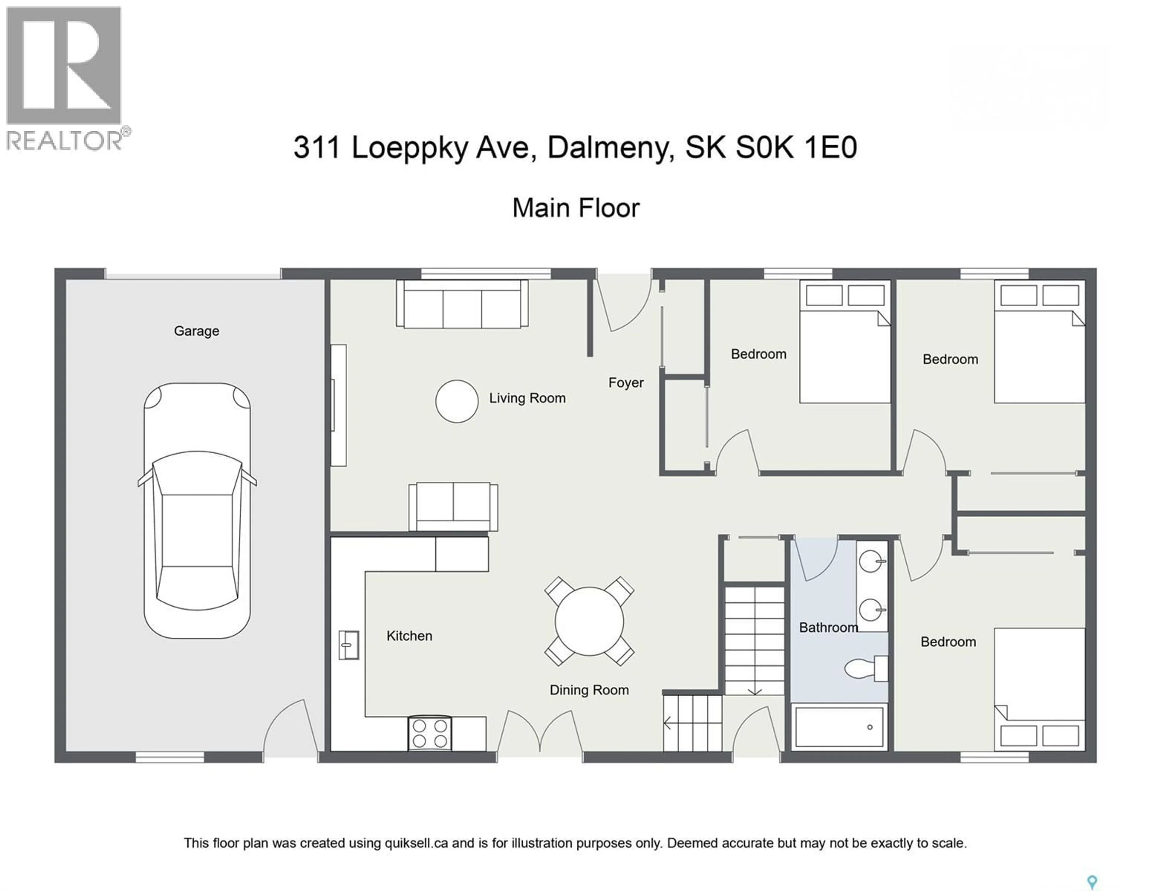 Floor plan for 311 LOEPPKY AVENUE, Dalmeny Saskatchewan S0K1E0