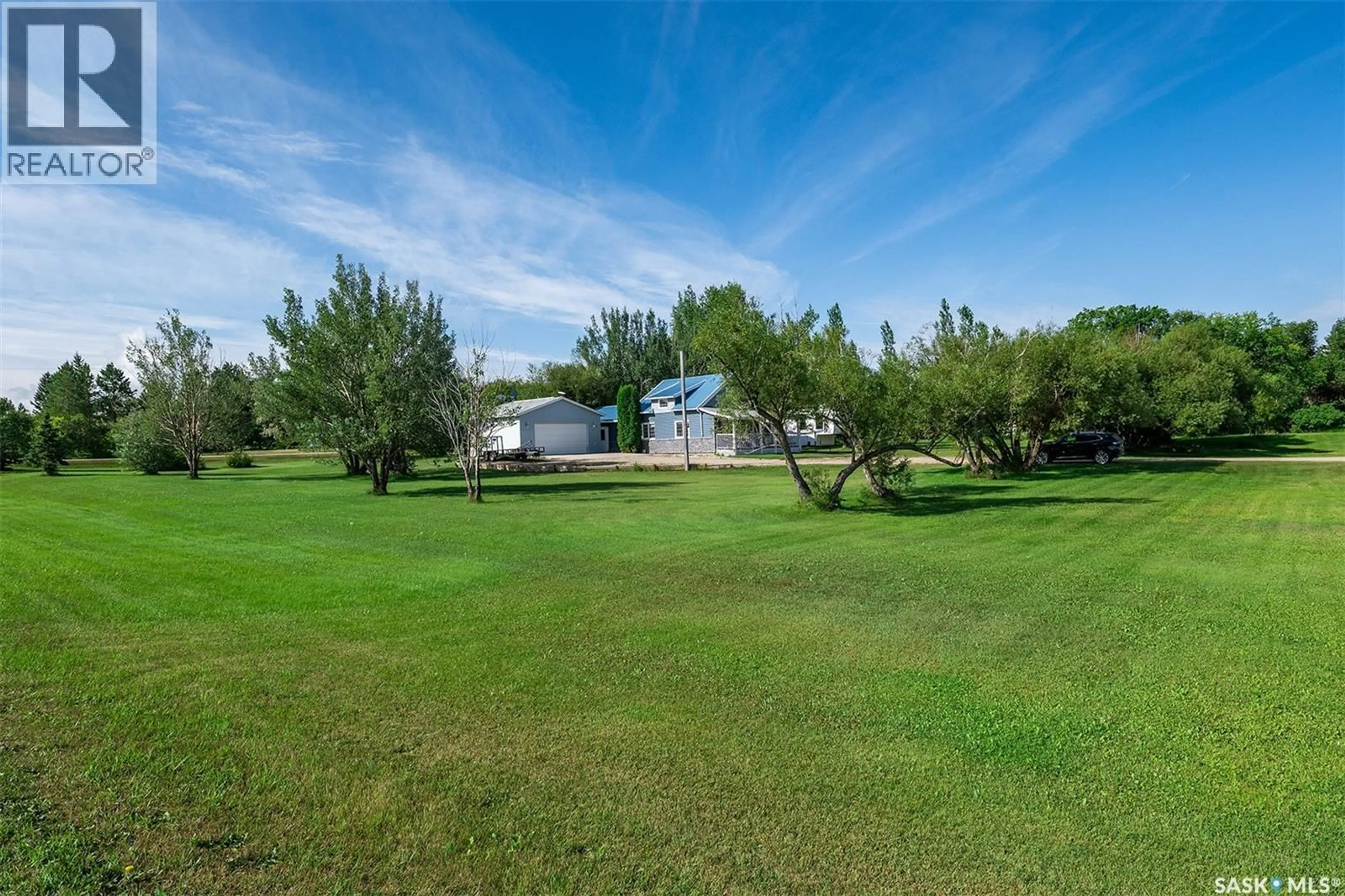 A pic from outside/outdoor area/front of a property/back of a property/a pic from drone, water/lake/river/ocean view for REID ACREAGE, Big Quill Rm No. 308 Saskatchewan S0A4T0