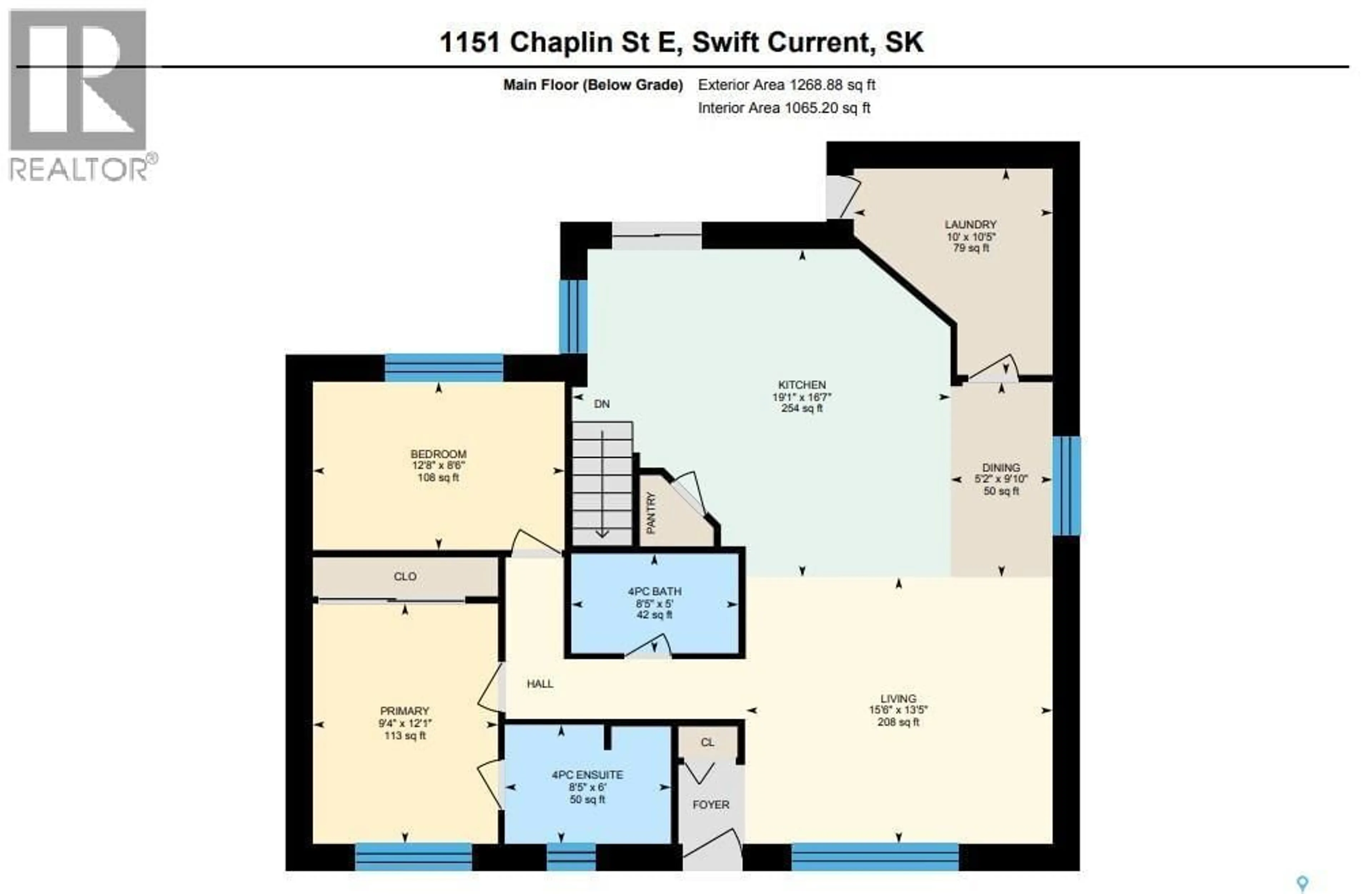Floor plan for 1151 CHAPLIN STREET, Swift Current Saskatchewan S9H1J9