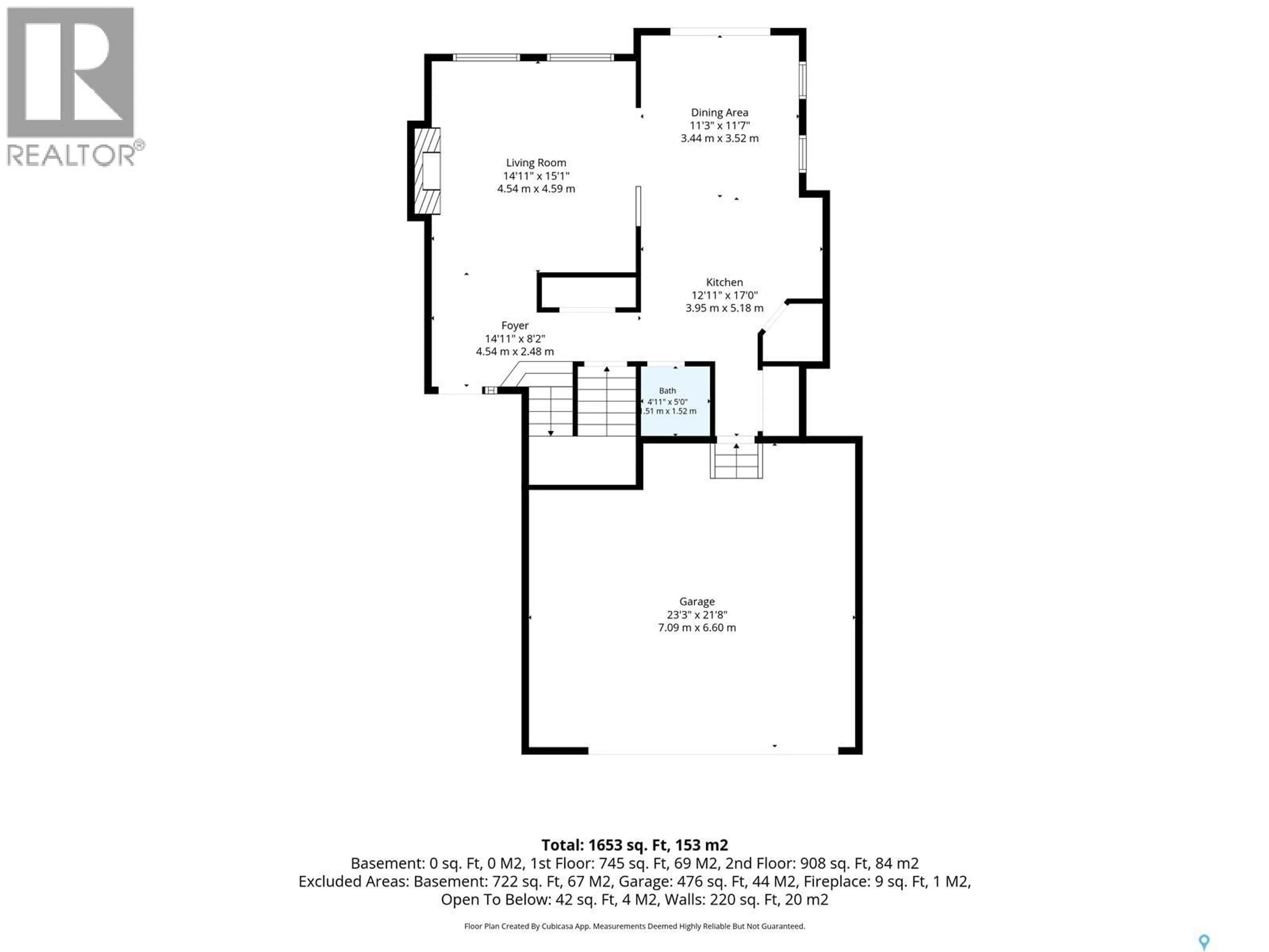 Floor plan for 419 KENSINGTON BOULEVARD, Saskatoon Saskatchewan S7L6N7