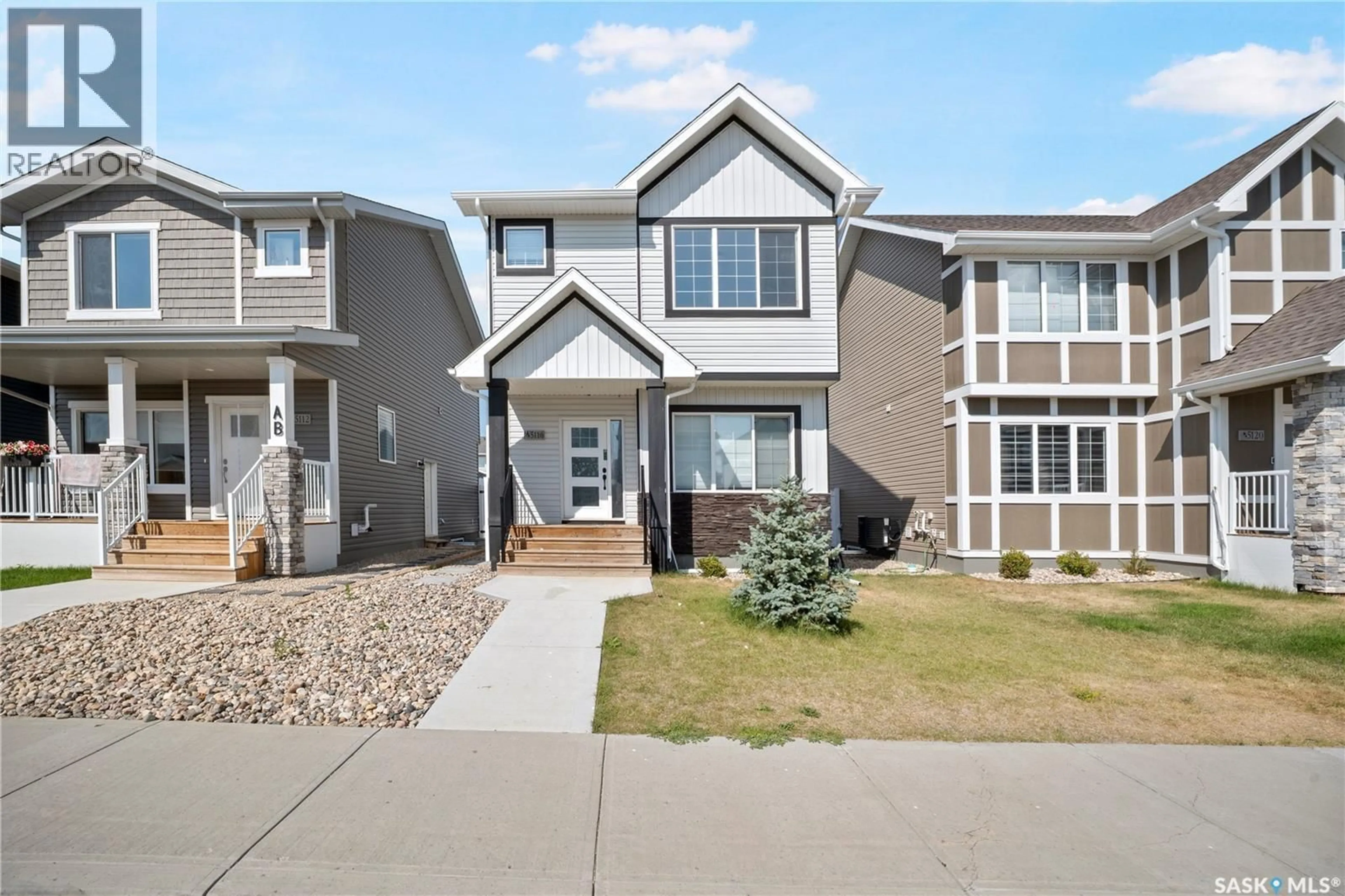 Home with vinyl exterior material, street for 5116 SIMARD AVENUE, Regina Saskatchewan S4V3W5