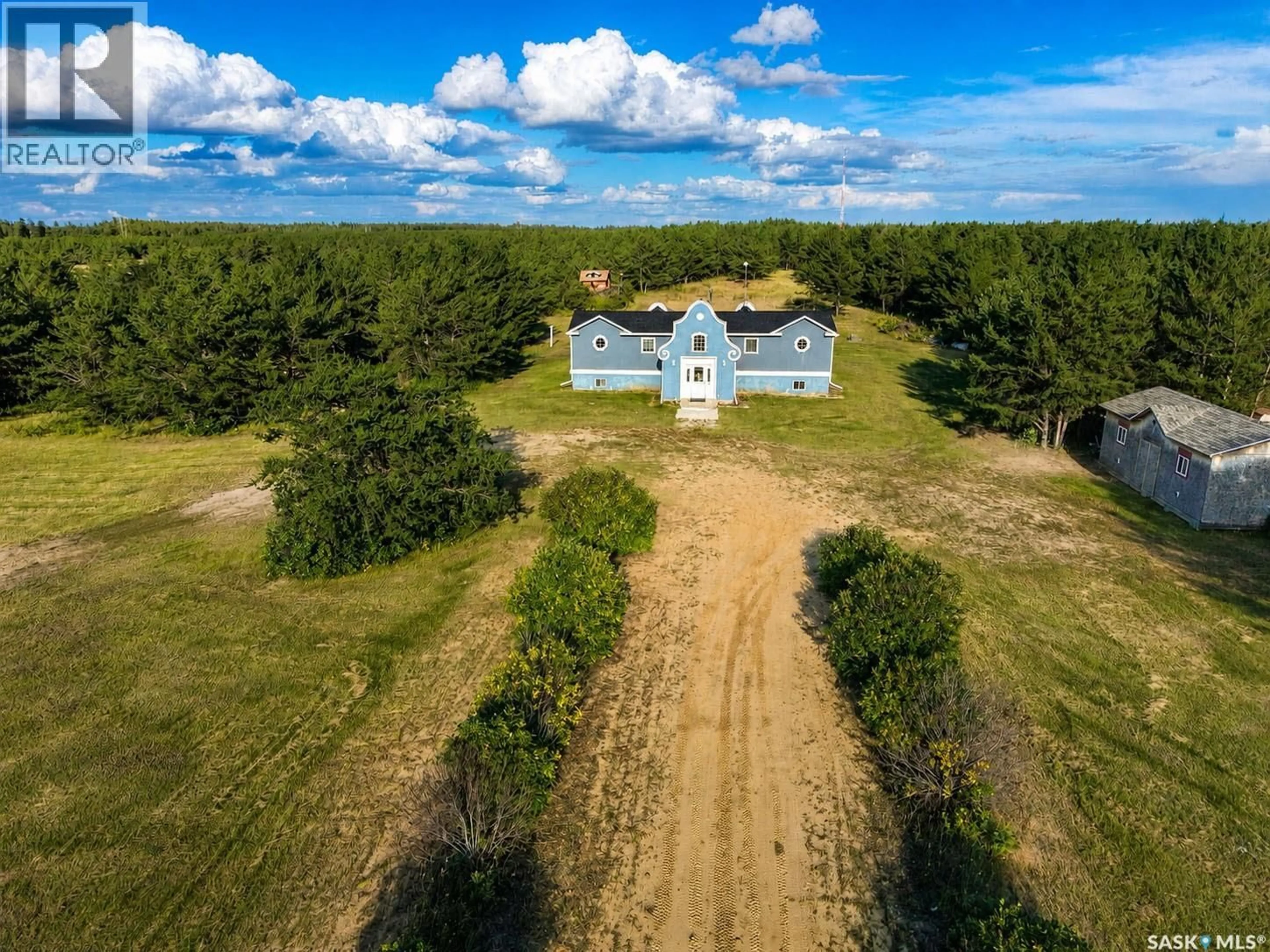 A pic from outside/outdoor area/front of a property/back of a property/a pic from drone, unknown for Lilly PLAIN ACREAGE, Duck Lake Rm No. 463 Saskatchewan S6V5R1