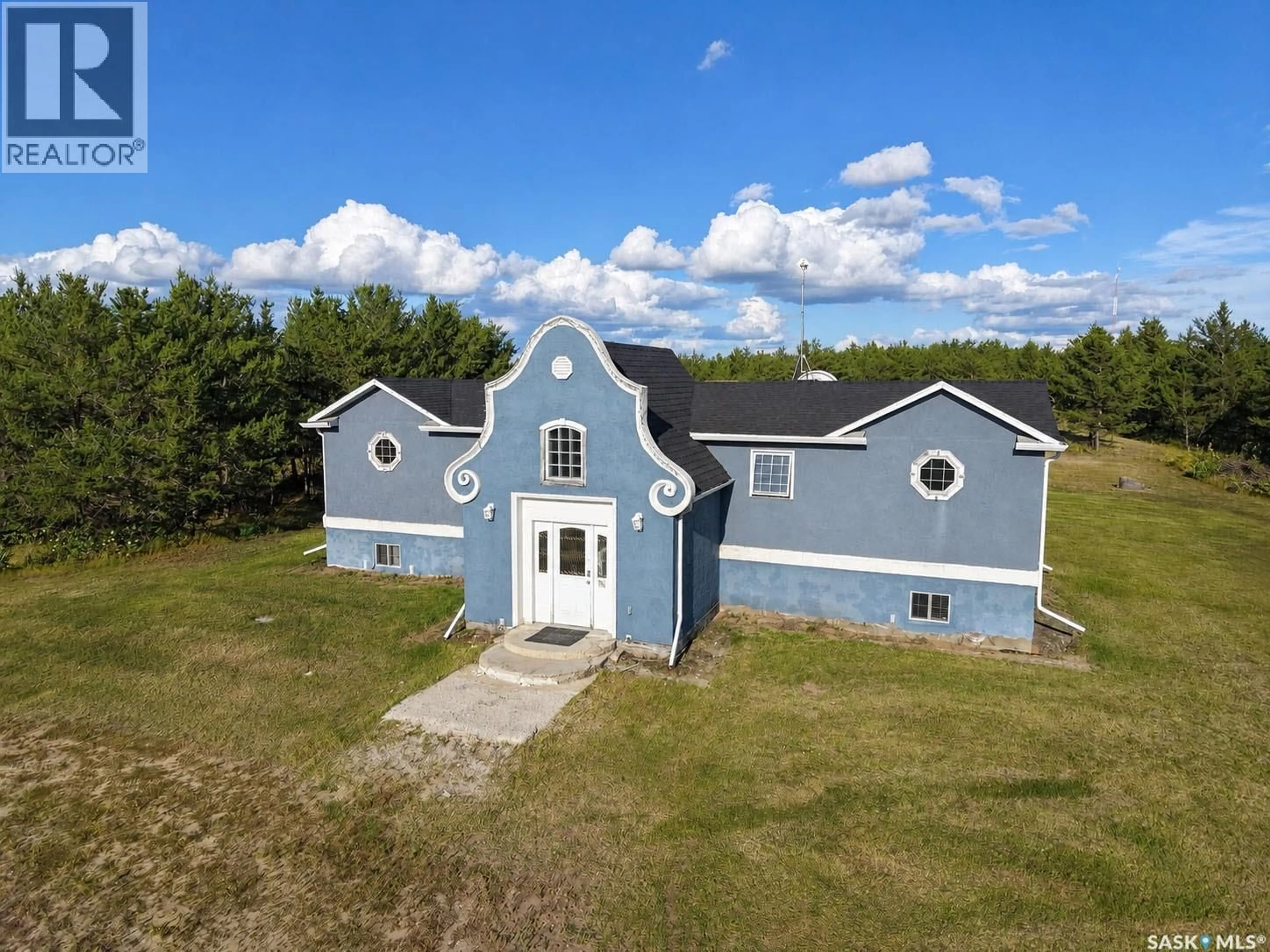 A pic from outside/outdoor area/front of a property/back of a property/a pic from drone, building for Lilly PLAIN ACREAGE, Duck Lake Rm No. 463 Saskatchewan S6V5R1