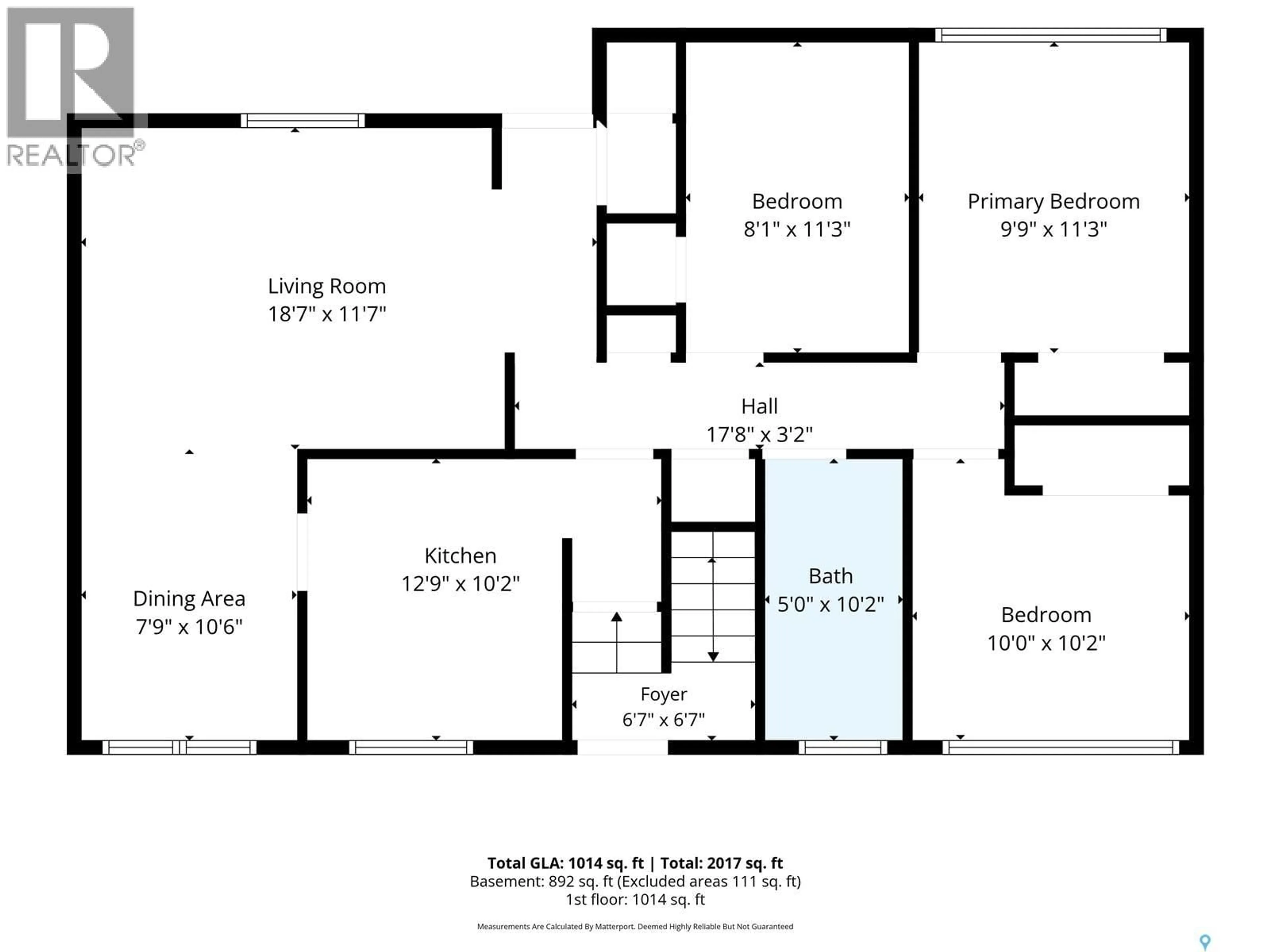Floor plan for 1810 MORGAN AVENUE, Saskatoon Saskatchewan S7H2S3