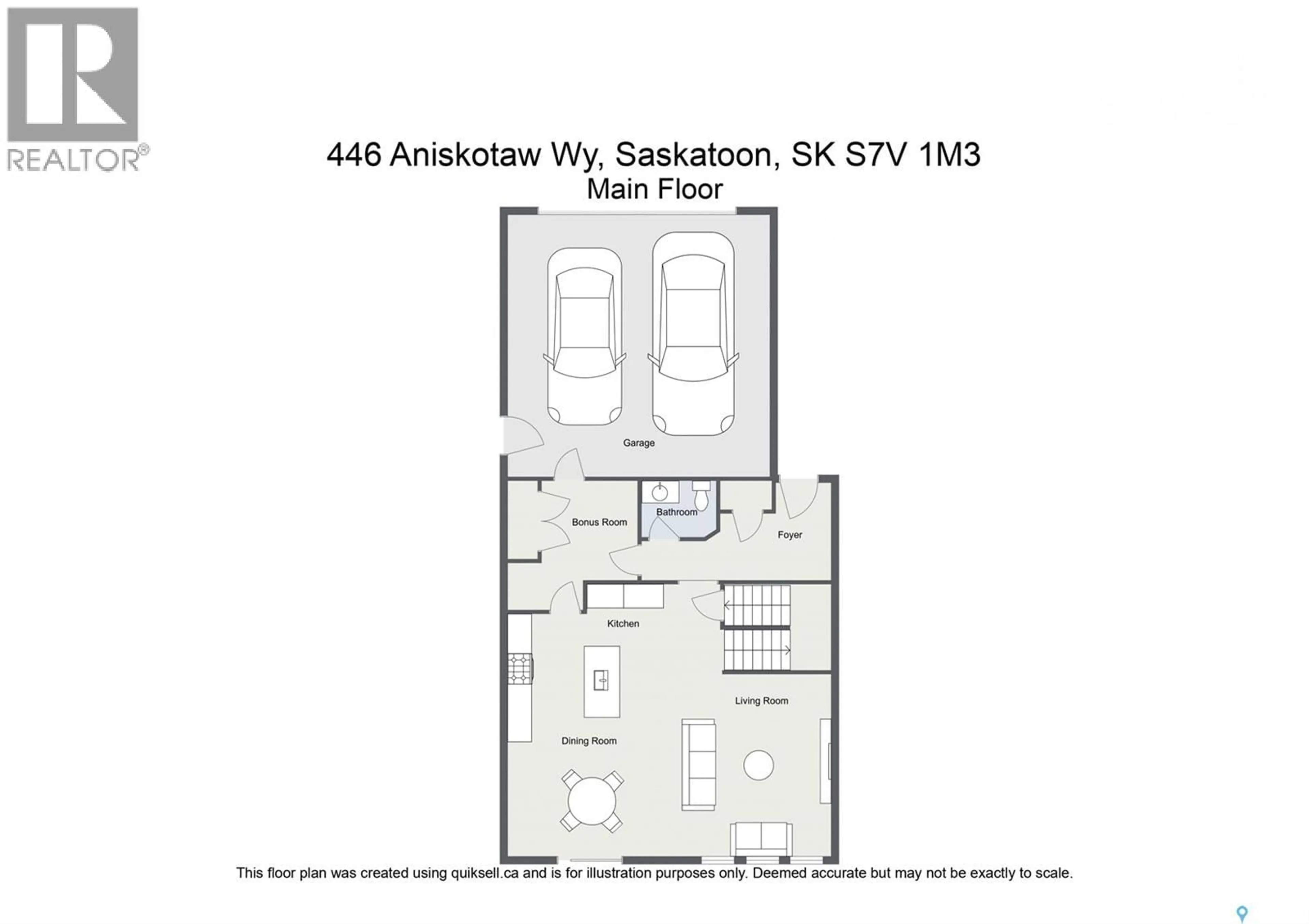 Floor plan for 446 ANISKOTAW WAY, Saskatoon Saskatchewan S7V1M3