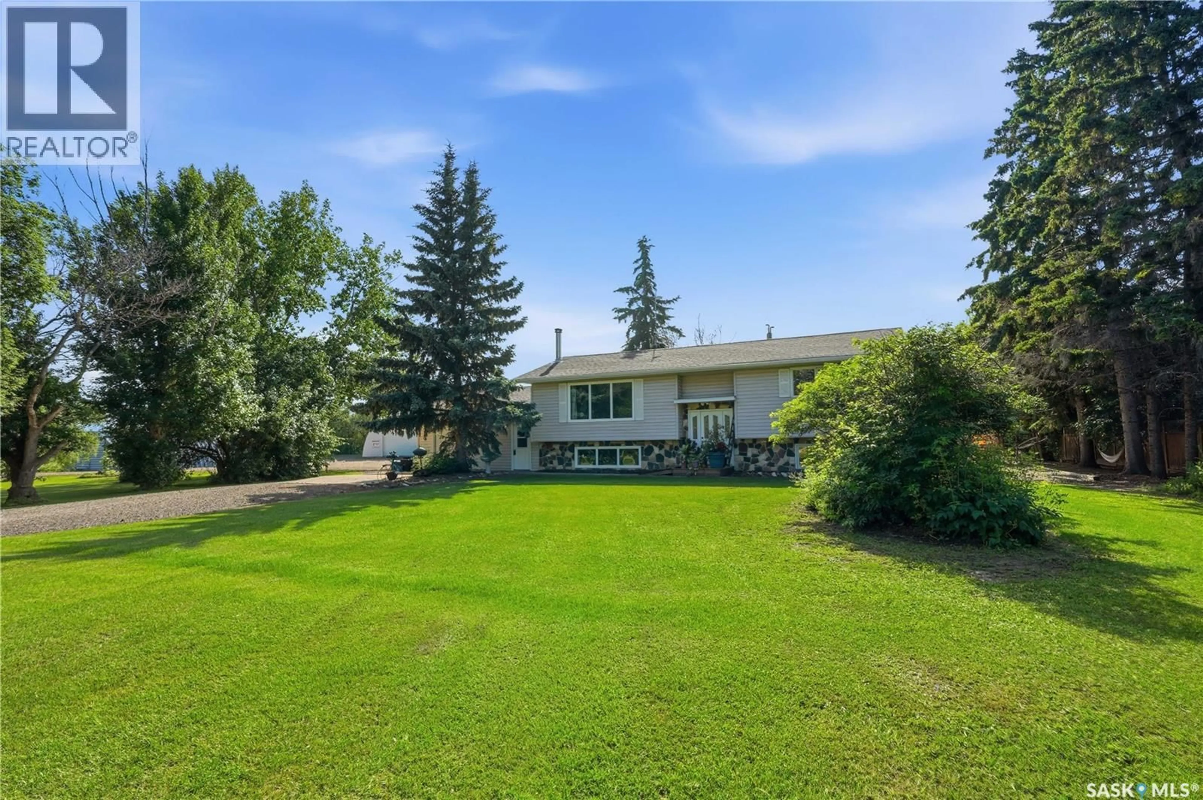 A pic from outside/outdoor area/front of a property/back of a property/a pic from drone, unknown for THORHAUG ACREAGE, Leask Rm No. 464 Saskatchewan S0J1M0