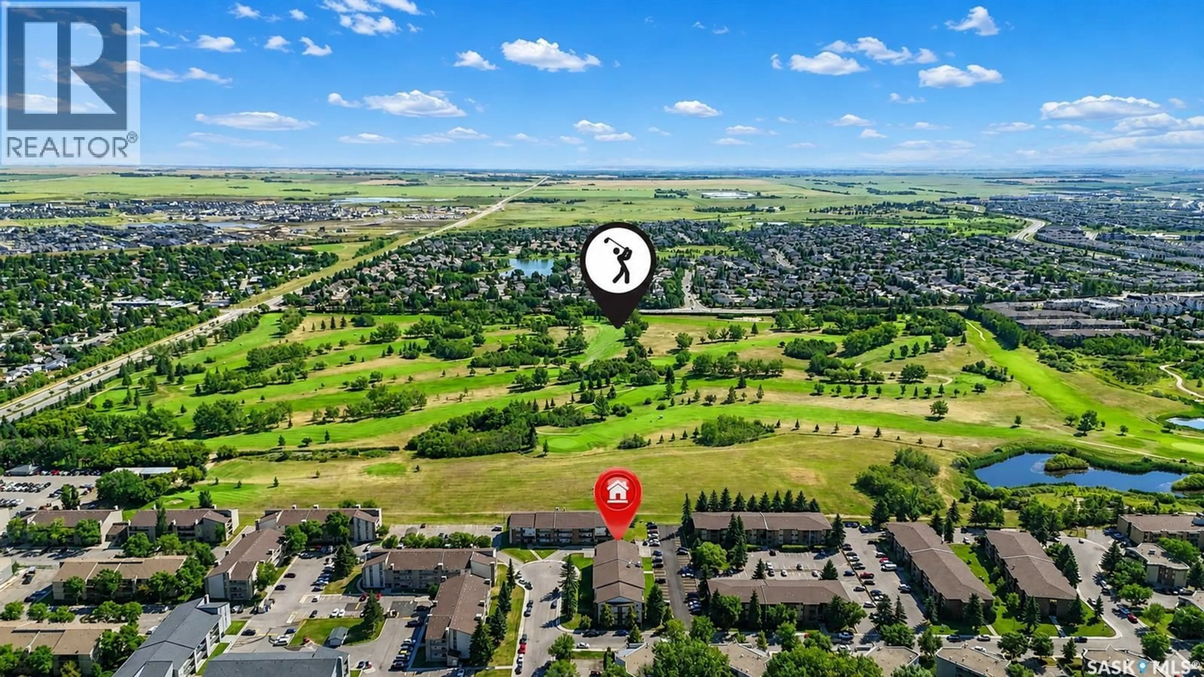 A pic from outside/outdoor area/front of a property/back of a property/a pic from drone, unknown for 310 215 TAIT PLACE, Saskatoon Saskatchewan S7H5L5