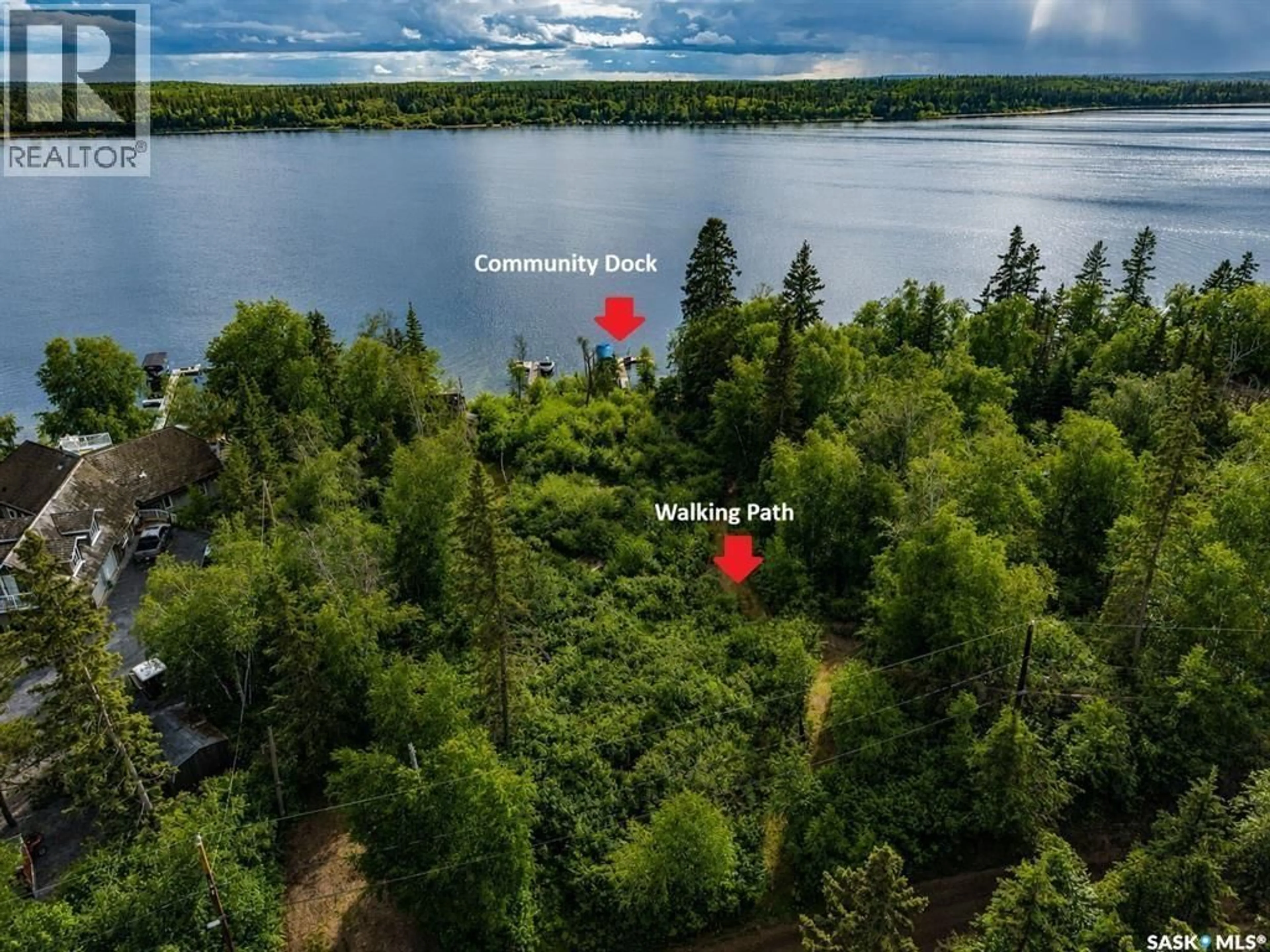 A pic from outside/outdoor area/front of a property/back of a property/a pic from drone, water/lake/river/ocean view for 101 DONNA PLACE, Lakeland Rm No. 521 Saskatchewan S0J0N0