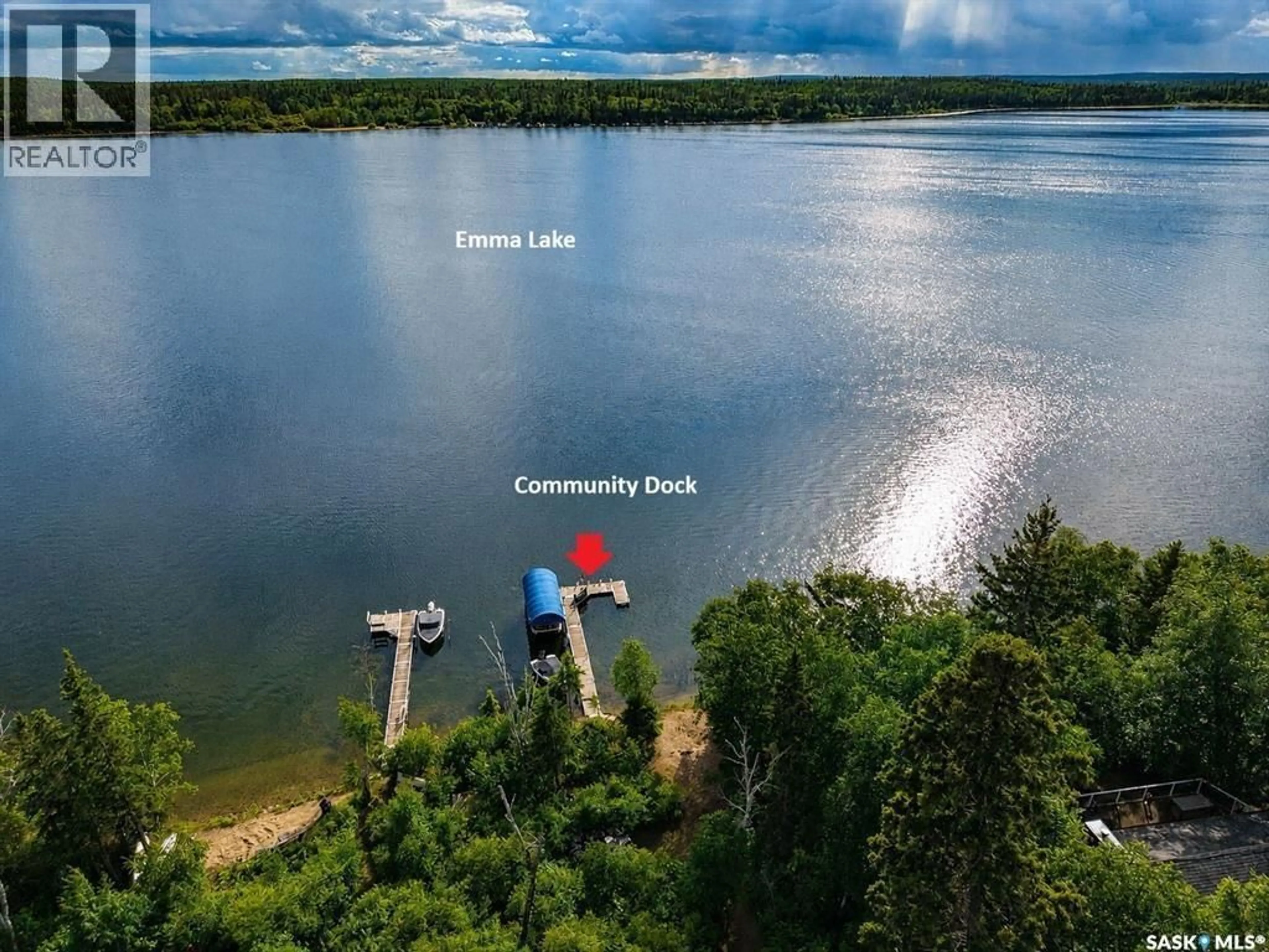 A pic from outside/outdoor area/front of a property/back of a property/a pic from drone, water/lake/river/ocean view for 101 DONNA PLACE, Lakeland Rm No. 521 Saskatchewan S0J0N0