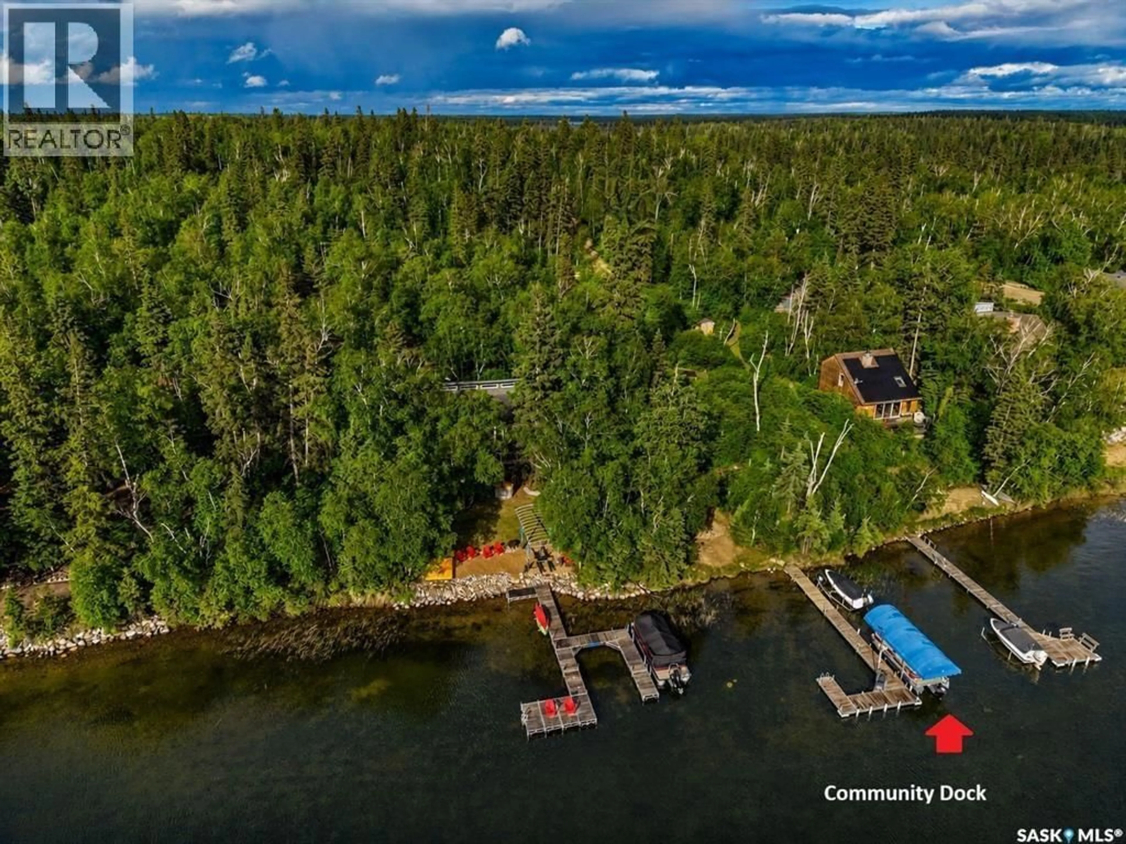A pic from outside/outdoor area/front of a property/back of a property/a pic from drone, water/lake/river/ocean view for 101 DONNA PLACE, Lakeland Rm No. 521 Saskatchewan S0J0N0