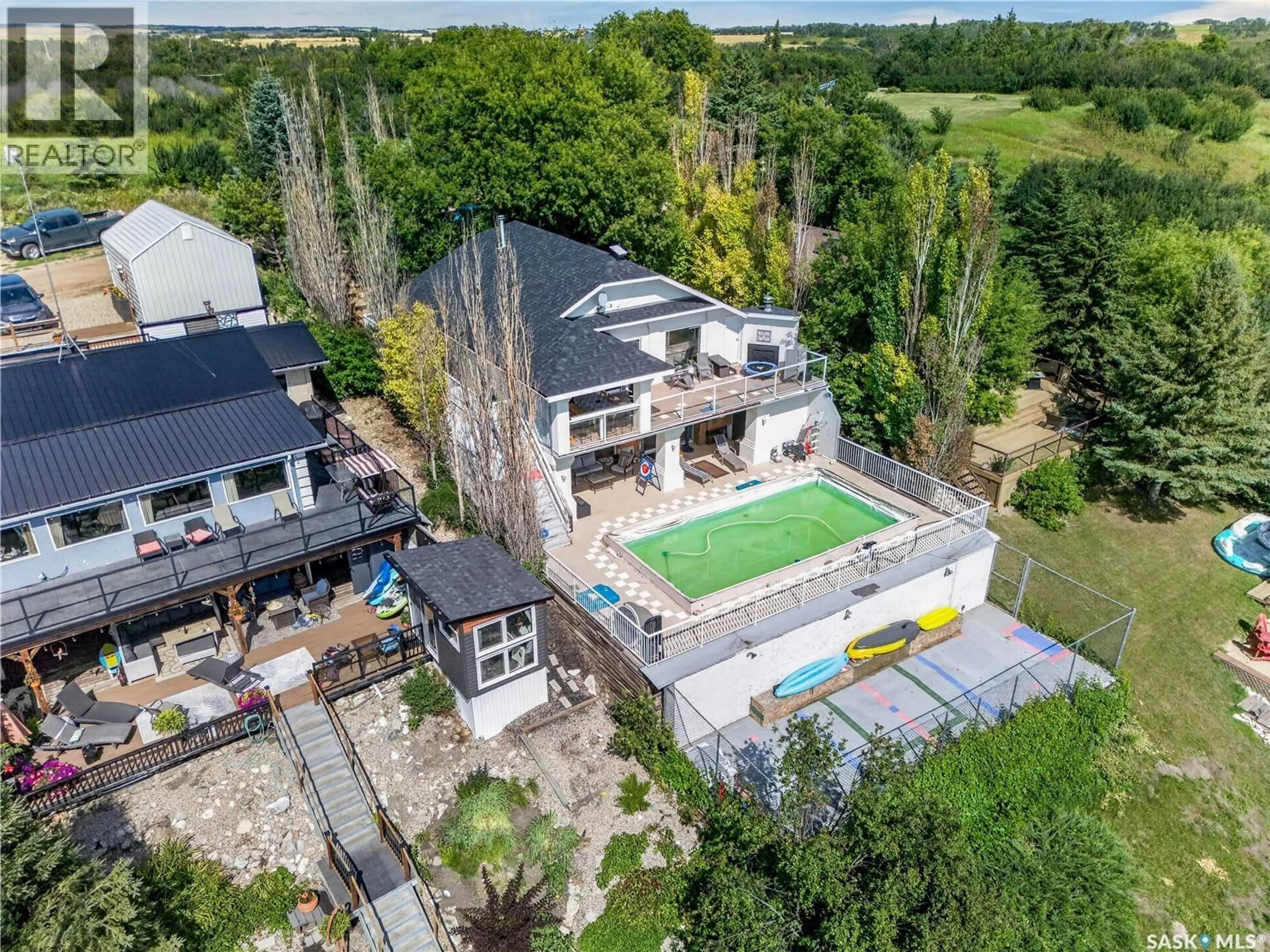 A pic from outside/outdoor area/front of a property/back of a property/a pic from drone, unknown for 5702 NELSON BEACH DRIVE, Wakaw Lake Saskatchewan S0K4P0