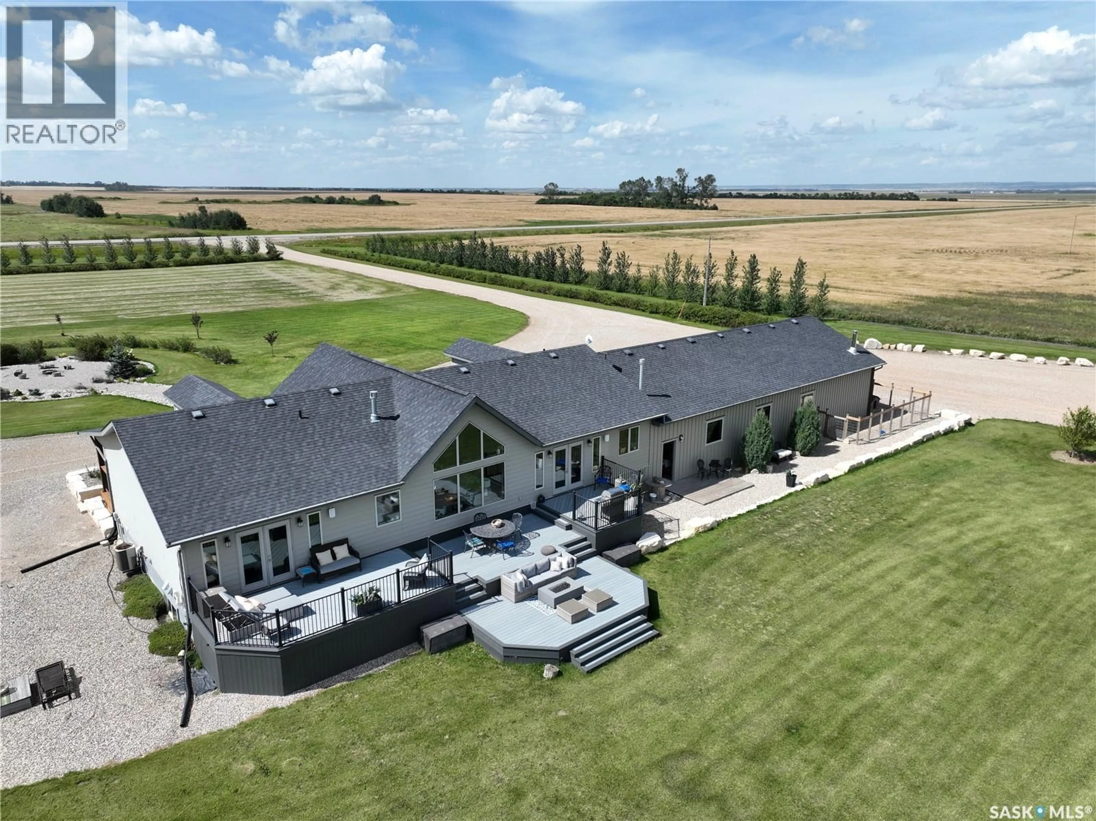 A pic from outside/outdoor area/front of a property/back of a property/a pic from drone, unknown for BELL ACREAGE, Brock Rm No. 64 Saskatchewan S0C0G0