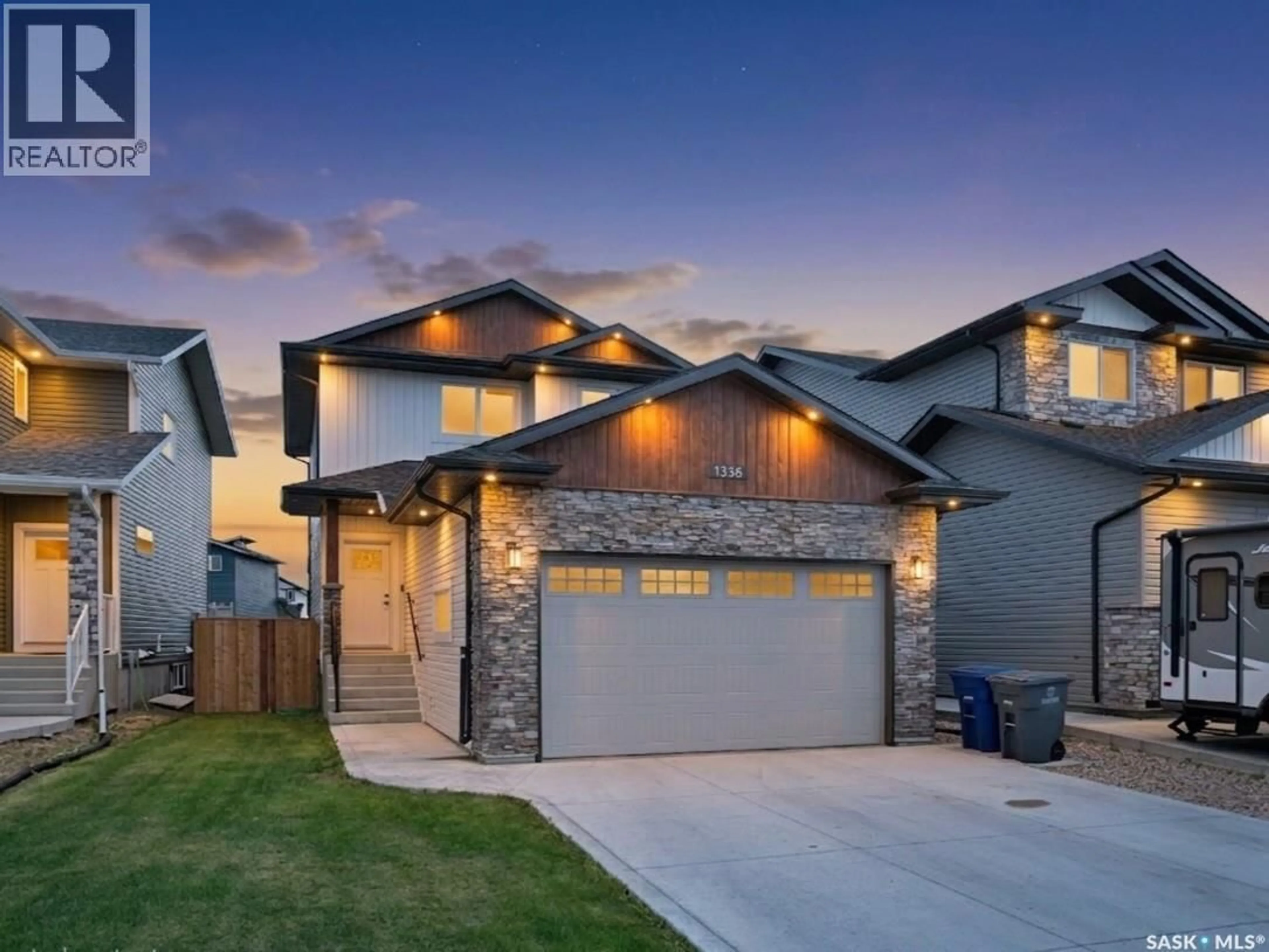 Home with vinyl exterior material, street for 1334 PARR HILL DRIVE, Martensville Saskatchewan S0K2T1