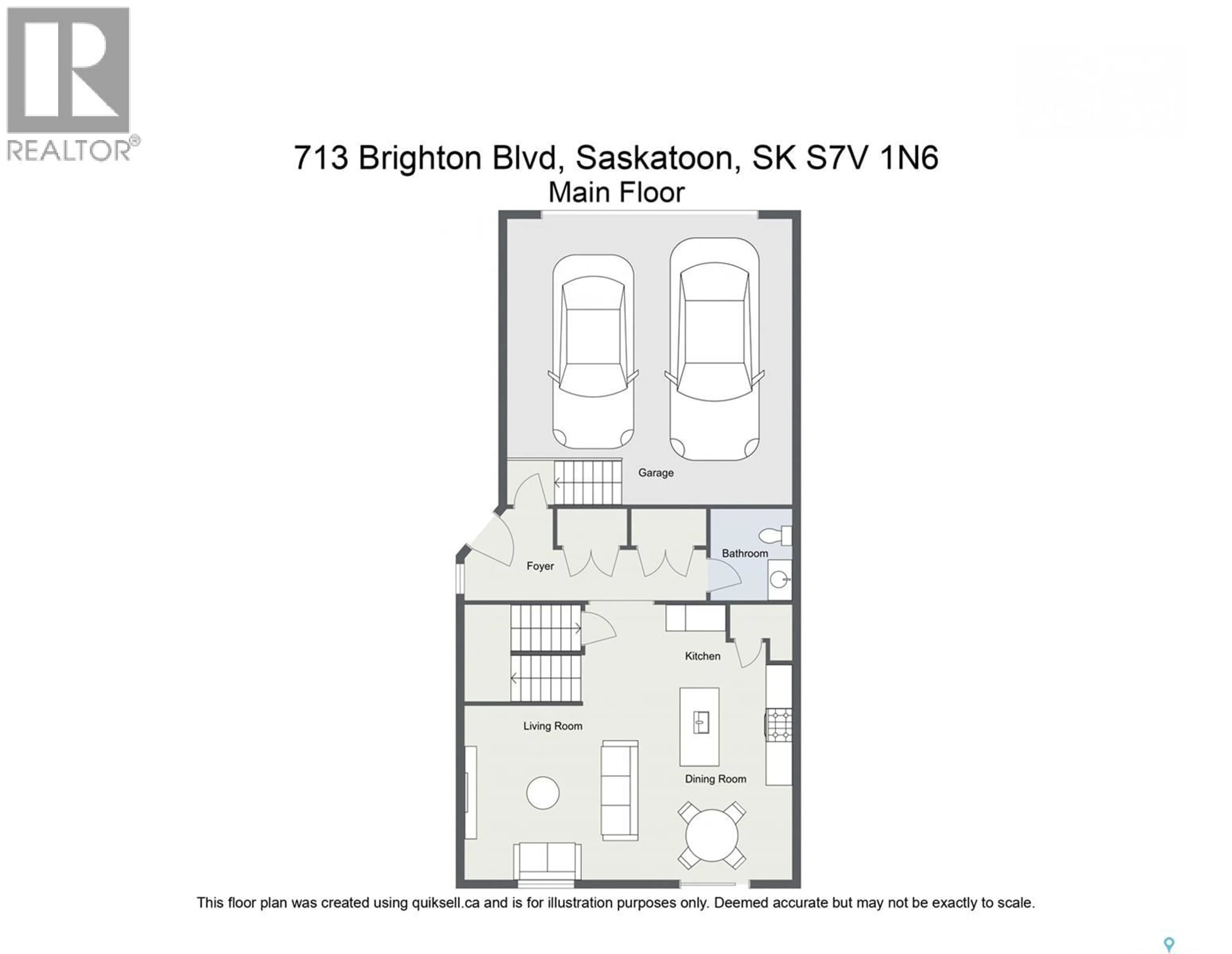 Floor plan for 713 BRIGHTON BOULEVARD, Saskatoon Saskatchewan S7V1P3
