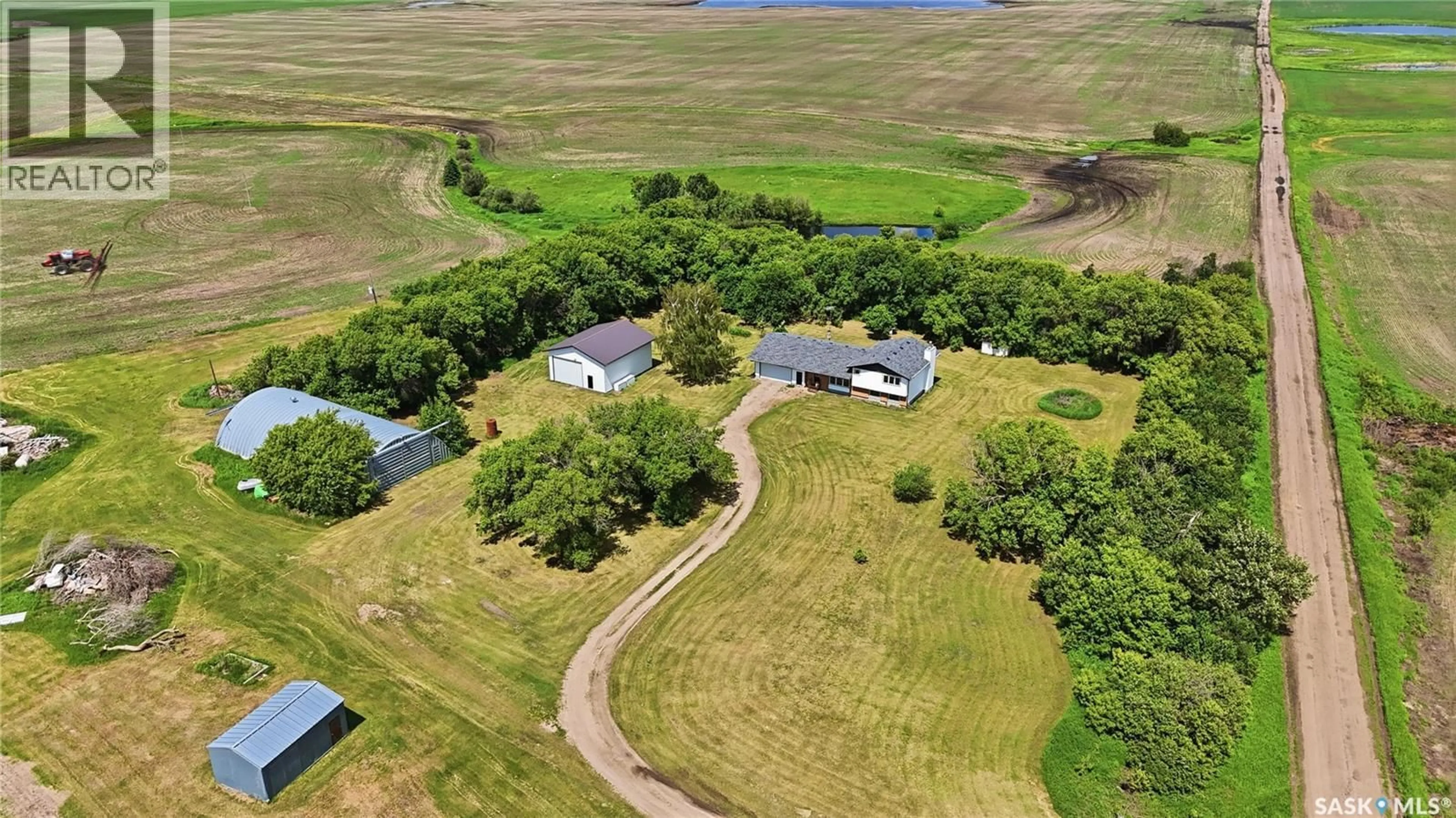 A pic from outside/outdoor area/front of a property/back of a property/a pic from drone, unknown for DOMREMY ACREAGE, St. Louis RM No. 431 Saskatchewan S0K1G0