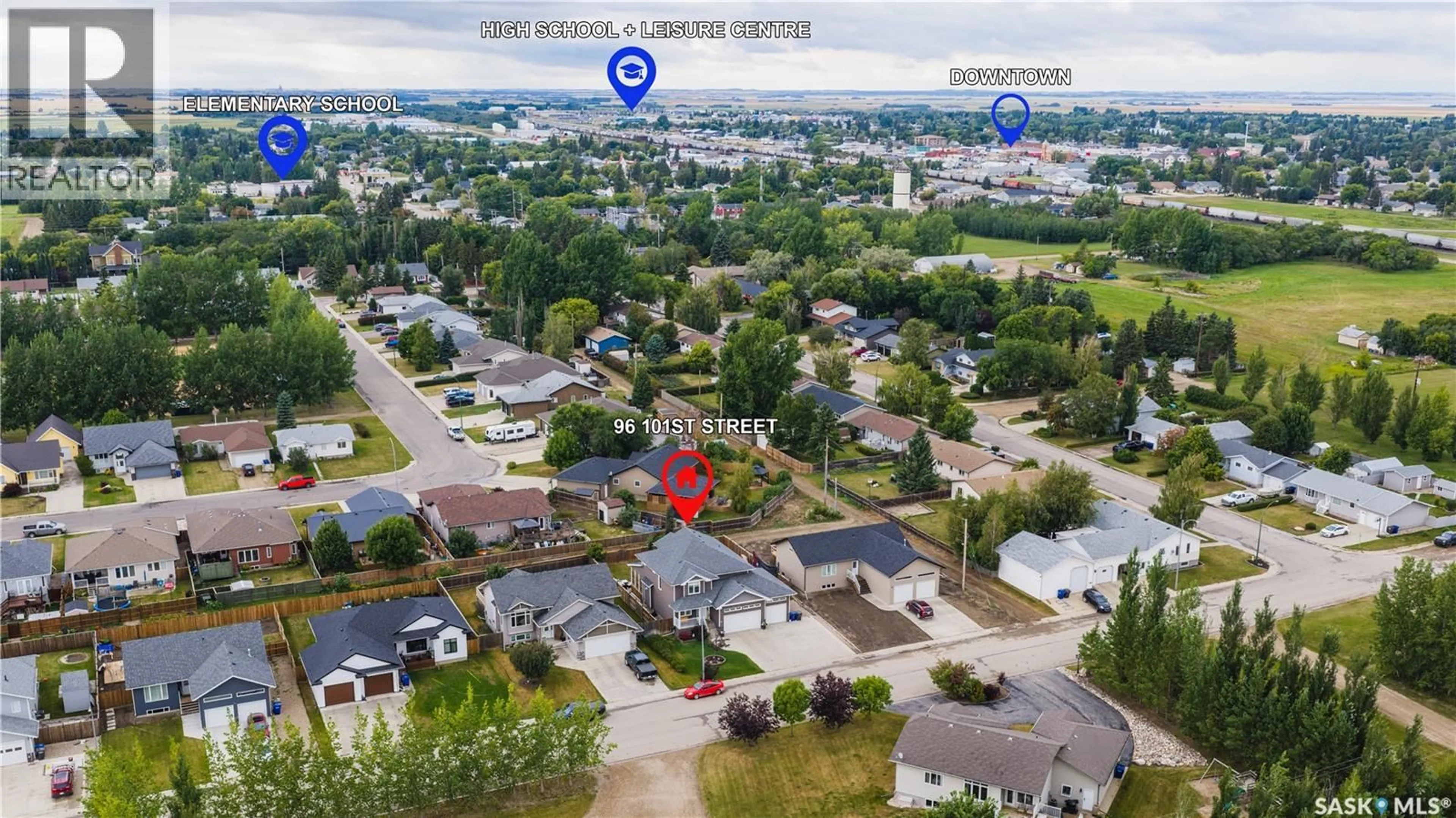 A pic from outside/outdoor area/front of a property/back of a property/a pic from drone, street for 96 101ST STREET, Humboldt Saskatchewan S0K2A0