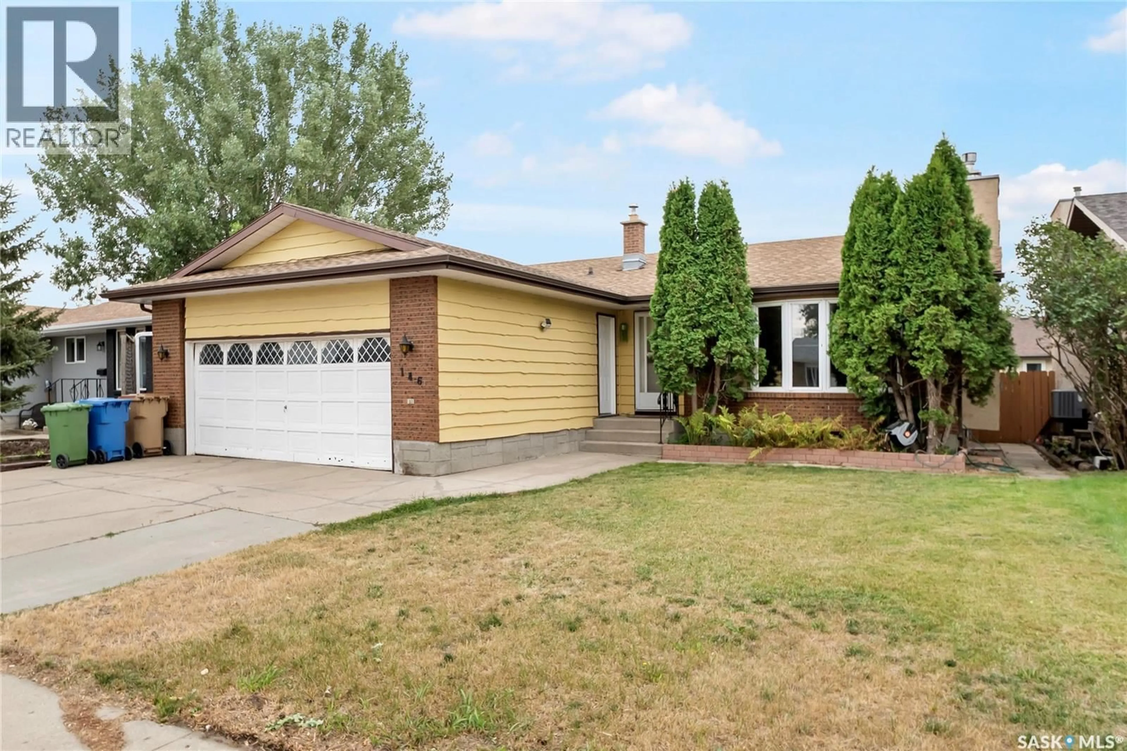 Home with vinyl exterior material, street for 146 ALPORT CRESCENT, Regina Saskatchewan S4R7Y6