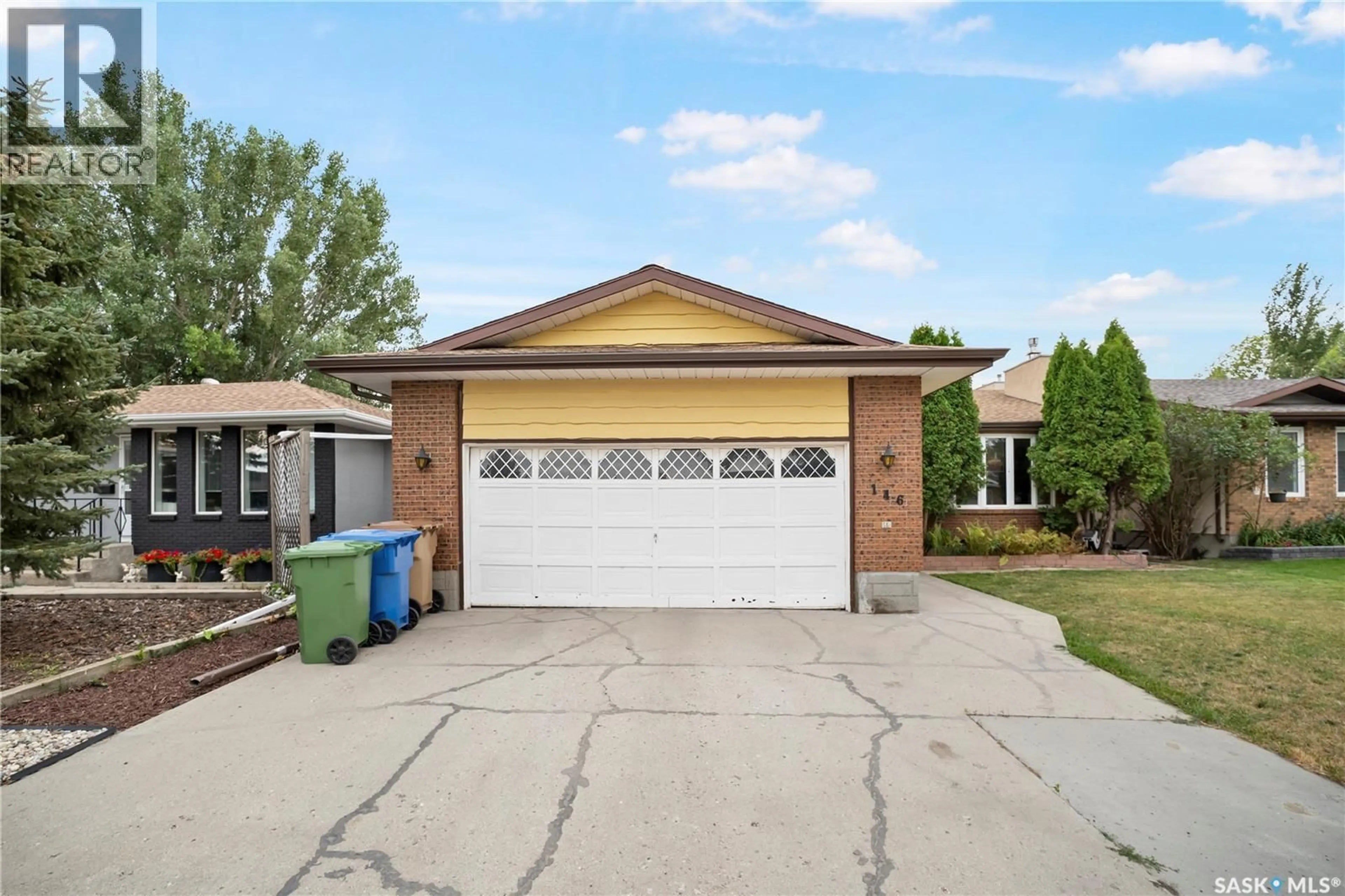 Home with brick exterior material, street for 146 ALPORT CRESCENT, Regina Saskatchewan S4R7Y6