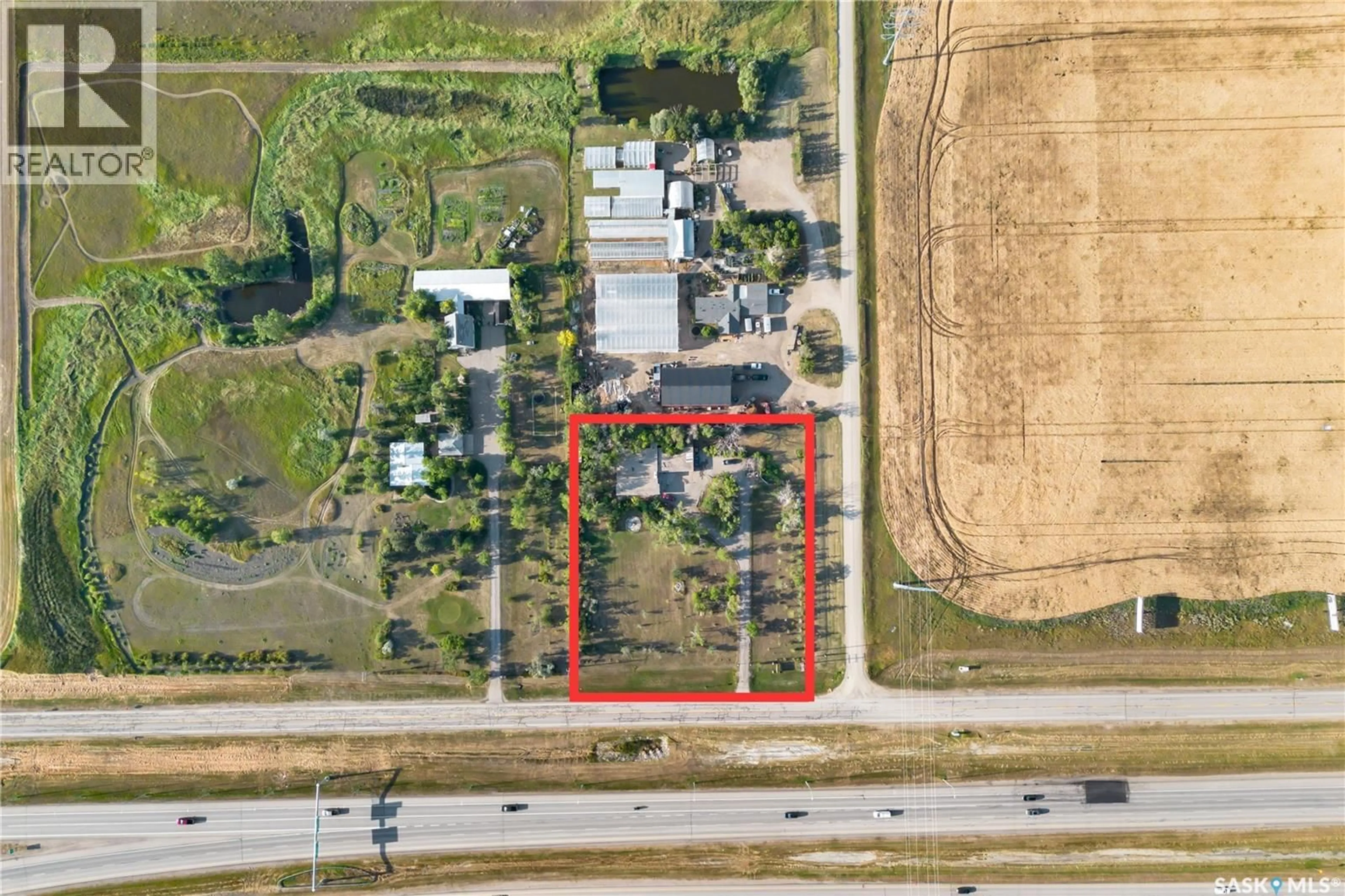 A pic from outside/outdoor area/front of a property/back of a property/a pic from drone, building for SHERWOOD ACREAGE, Sherwood Rm No. 159 Saskatchewan S4P3E1