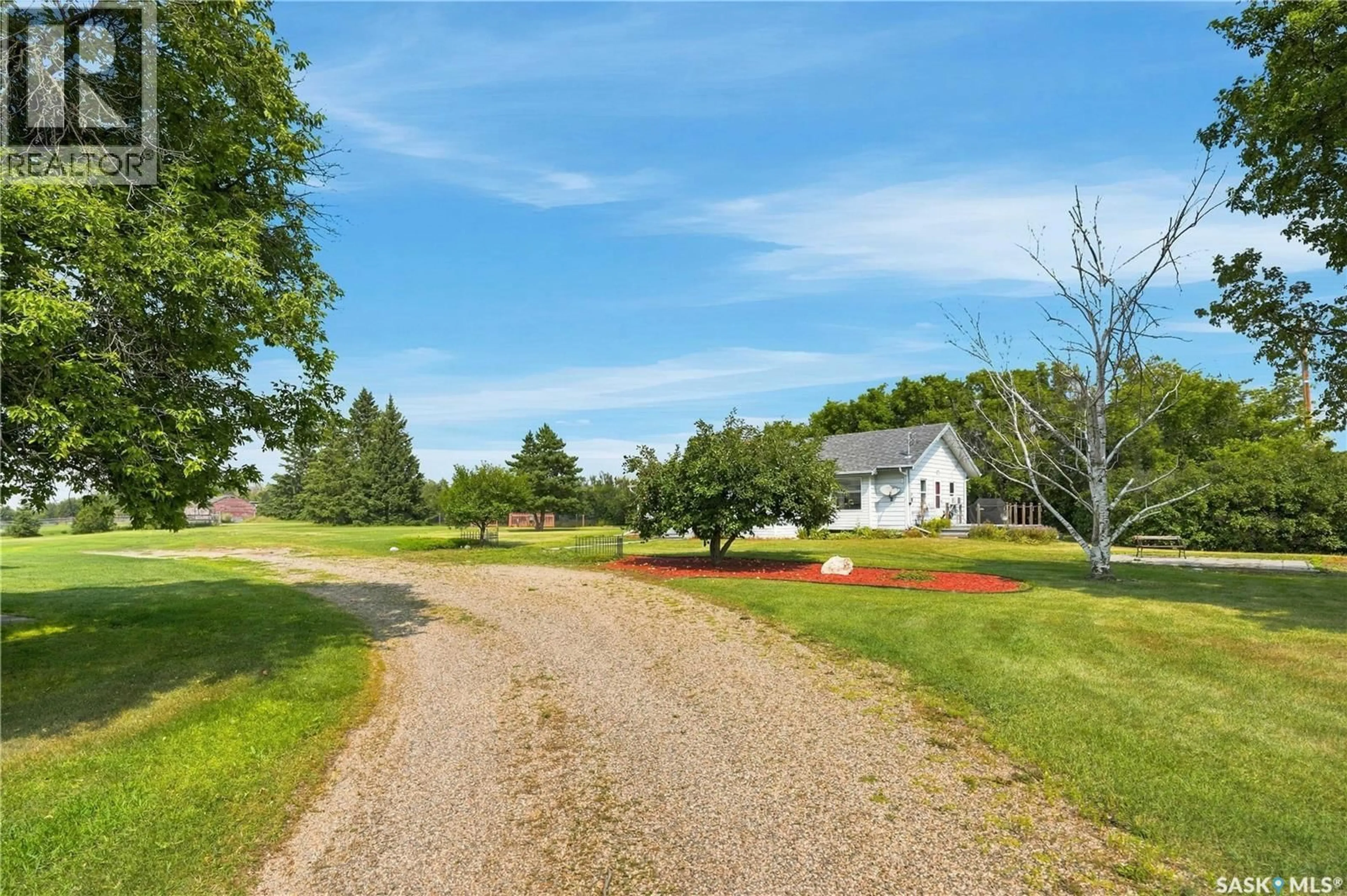 A pic from outside/outdoor area/front of a property/back of a property/a pic from drone, unknown for RADISSON ACREAGE, Great Bend Rm No. 405 Saskatchewan S0K0V0