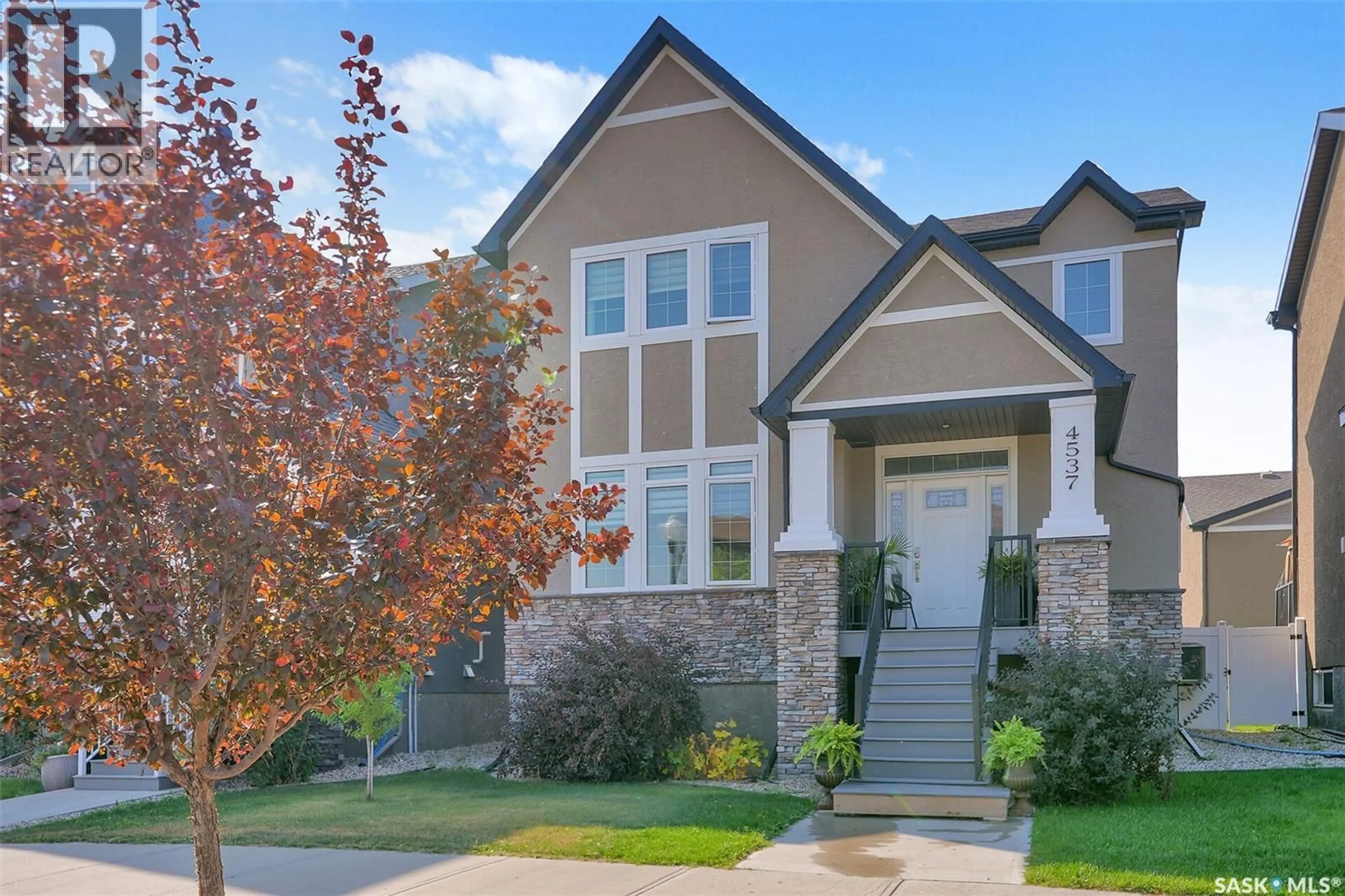 Home with brick exterior material, street for E - 4537 GREEN APPLE DRIVE, Regina Saskatchewan S4V3H4