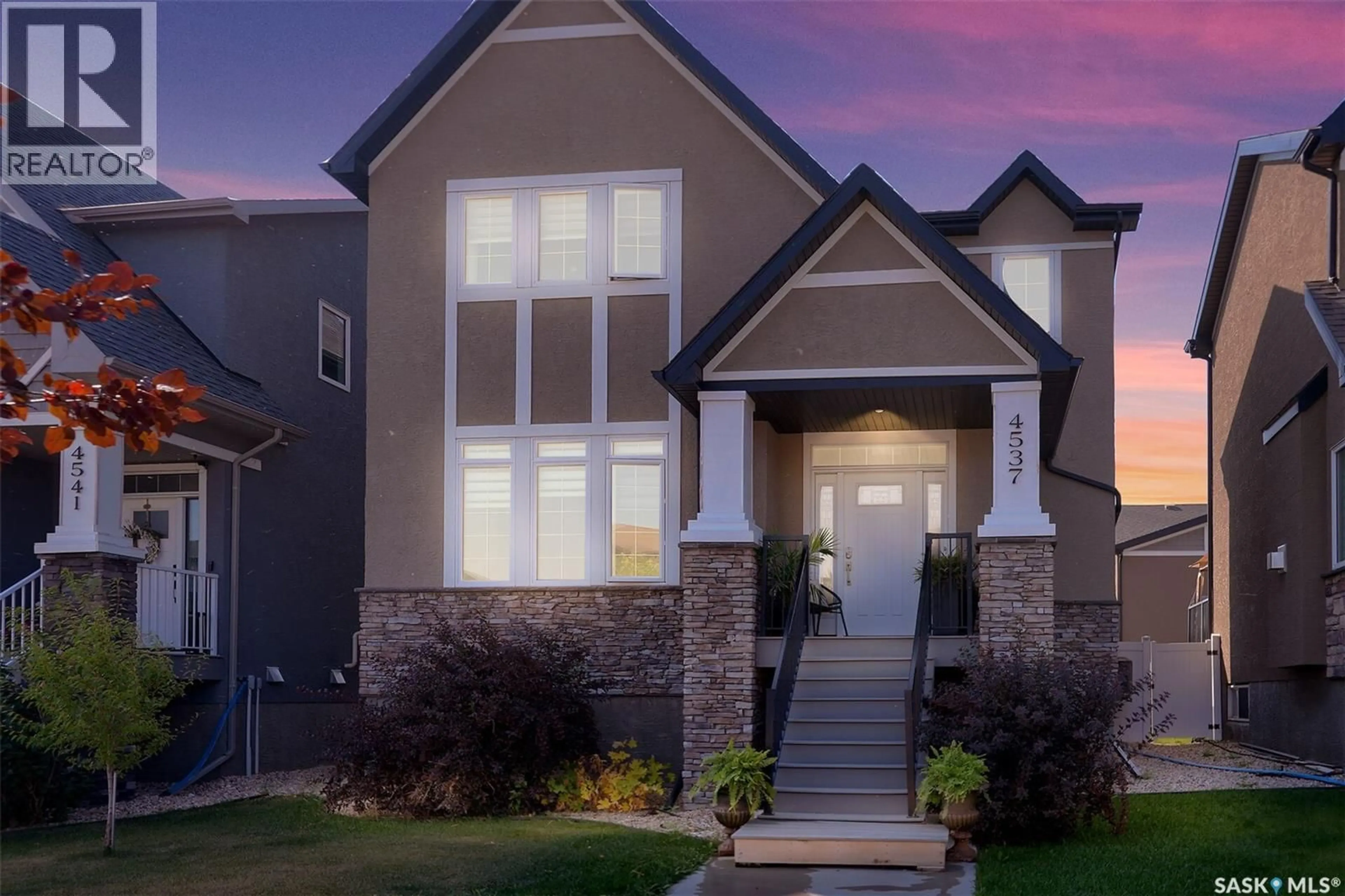Home with vinyl exterior material, street for E - 4537 GREEN APPLE DRIVE, Regina Saskatchewan S4V3H4