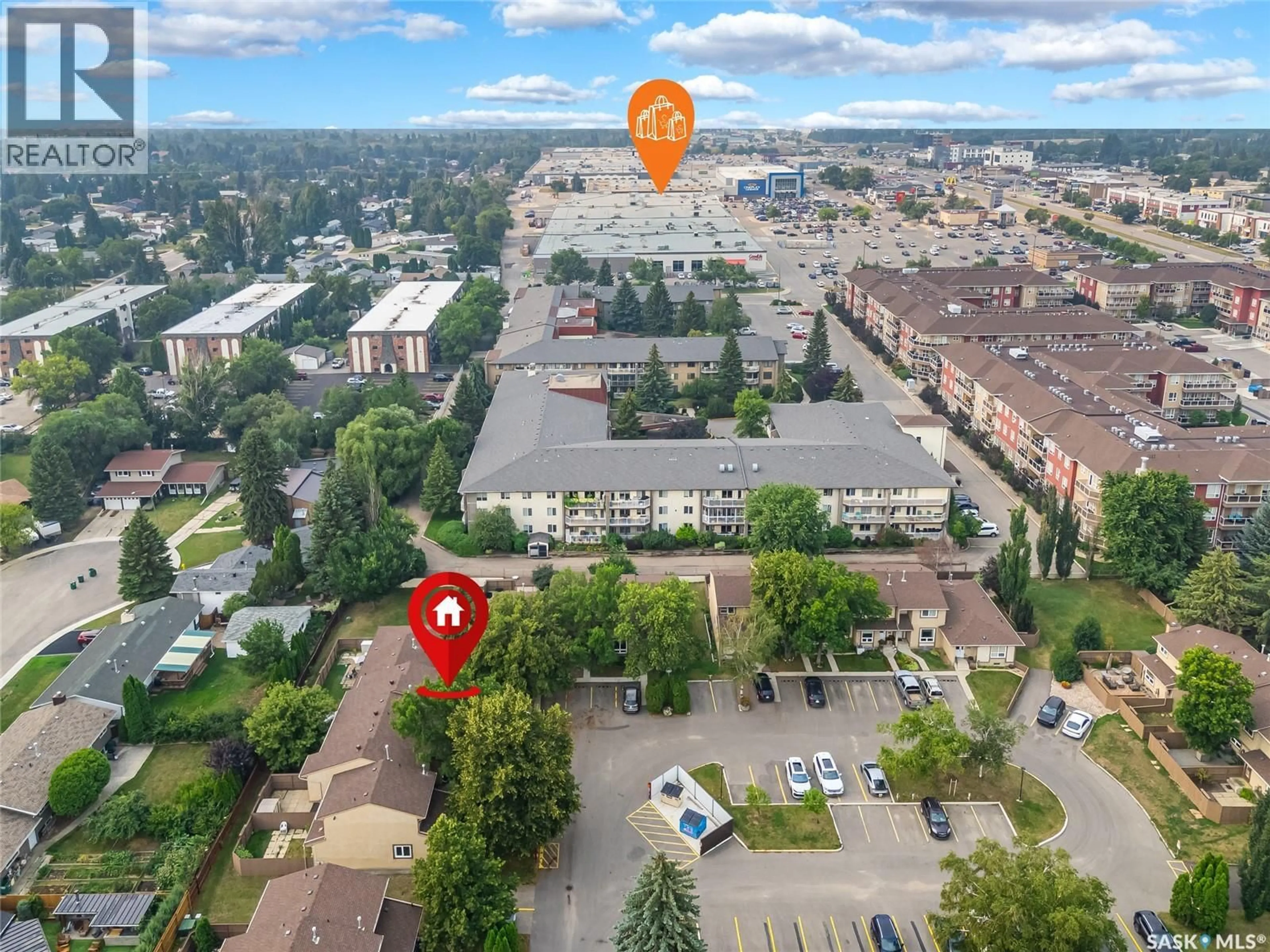 A pic from outside/outdoor area/front of a property/back of a property/a pic from drone, city buildings view from balcony for 1128 - 169 MCKERCHER DRIVE, Saskatoon Saskatchewan S7H4Y7