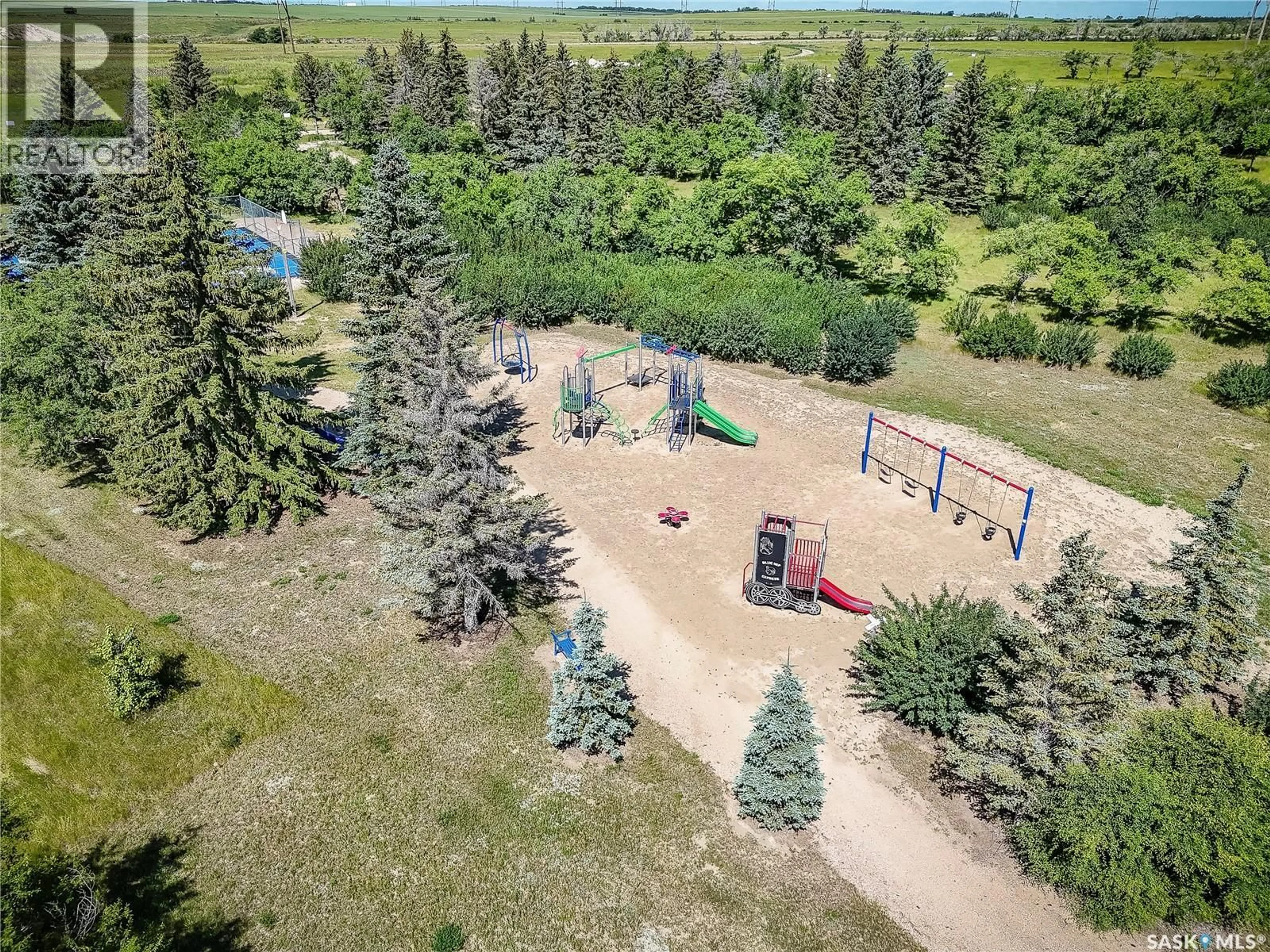 A pic from outside/outdoor area/front of a property/back of a property/a pic from drone, forest/trees view for 23 SANDY ROAD, Diefenbaker Lake Saskatchewan S0L2E0