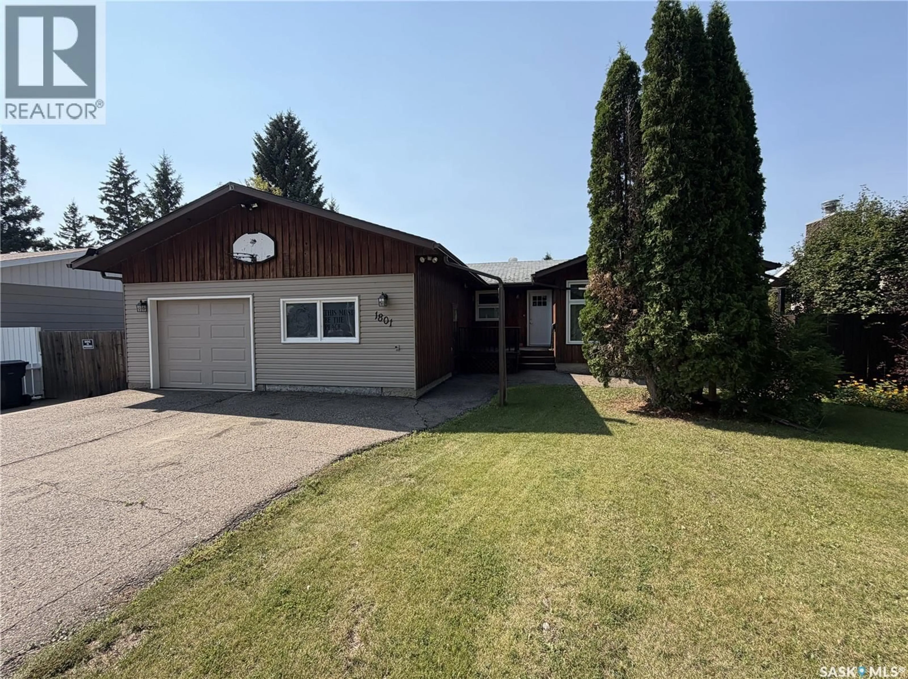 A pic from outside/outdoor area/front of a property/back of a property/a pic from drone, street for 1801 CENTENNIAL CRESCENT, North Battleford Saskatchewan S9A3J2