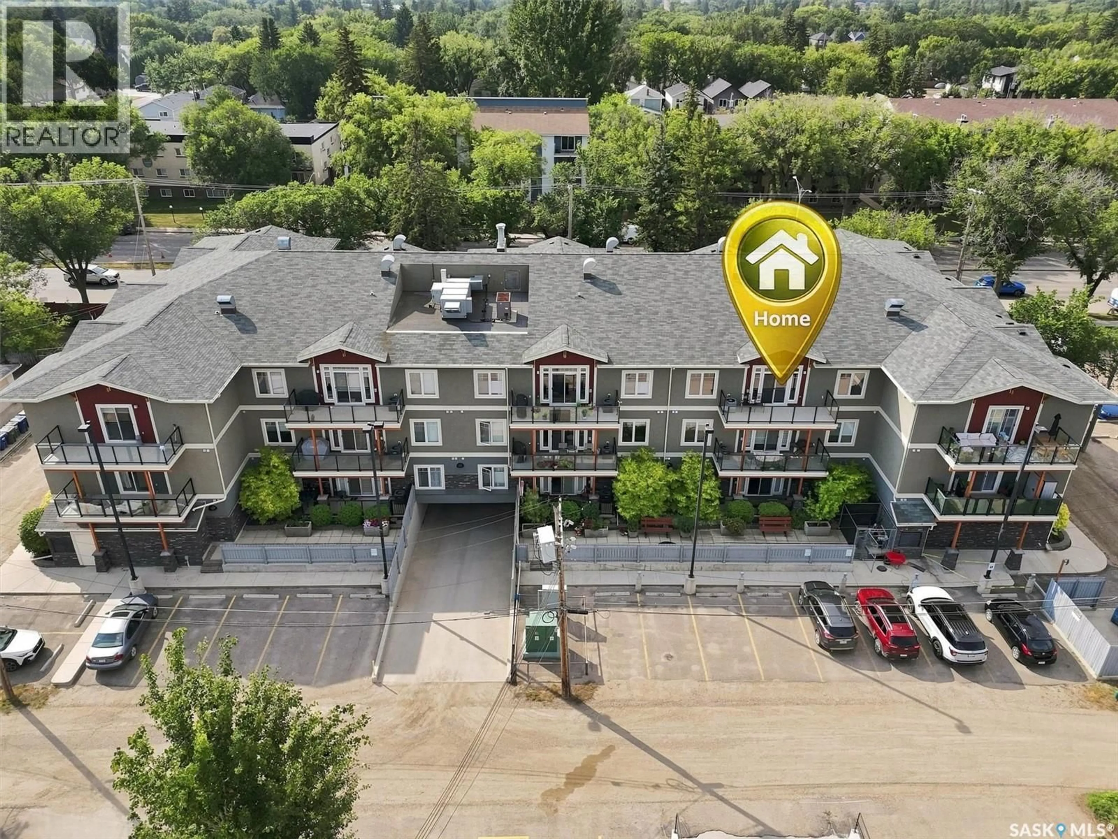 A pic from outside/outdoor area/front of a property/back of a property/a pic from drone, unknown for 305 - 721 8TH STREET, Saskatoon Saskatchewan S7H0R4