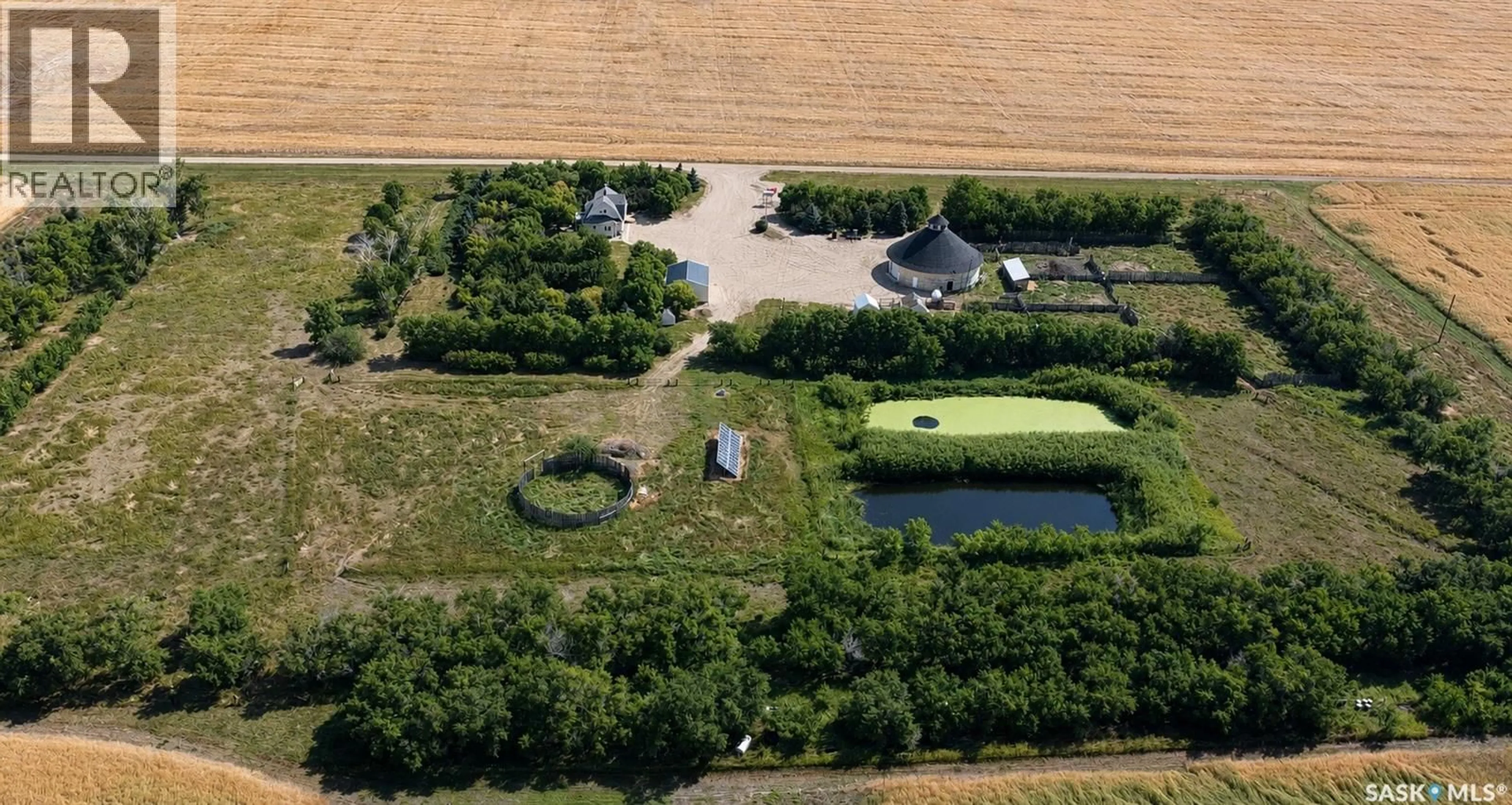 A pic from outside/outdoor area/front of a property/back of a property/a pic from drone, water/lake/river/ocean view for REDBURN ACREAGE, Redburn Rm No. 130 Saskatchewan S0G4H0