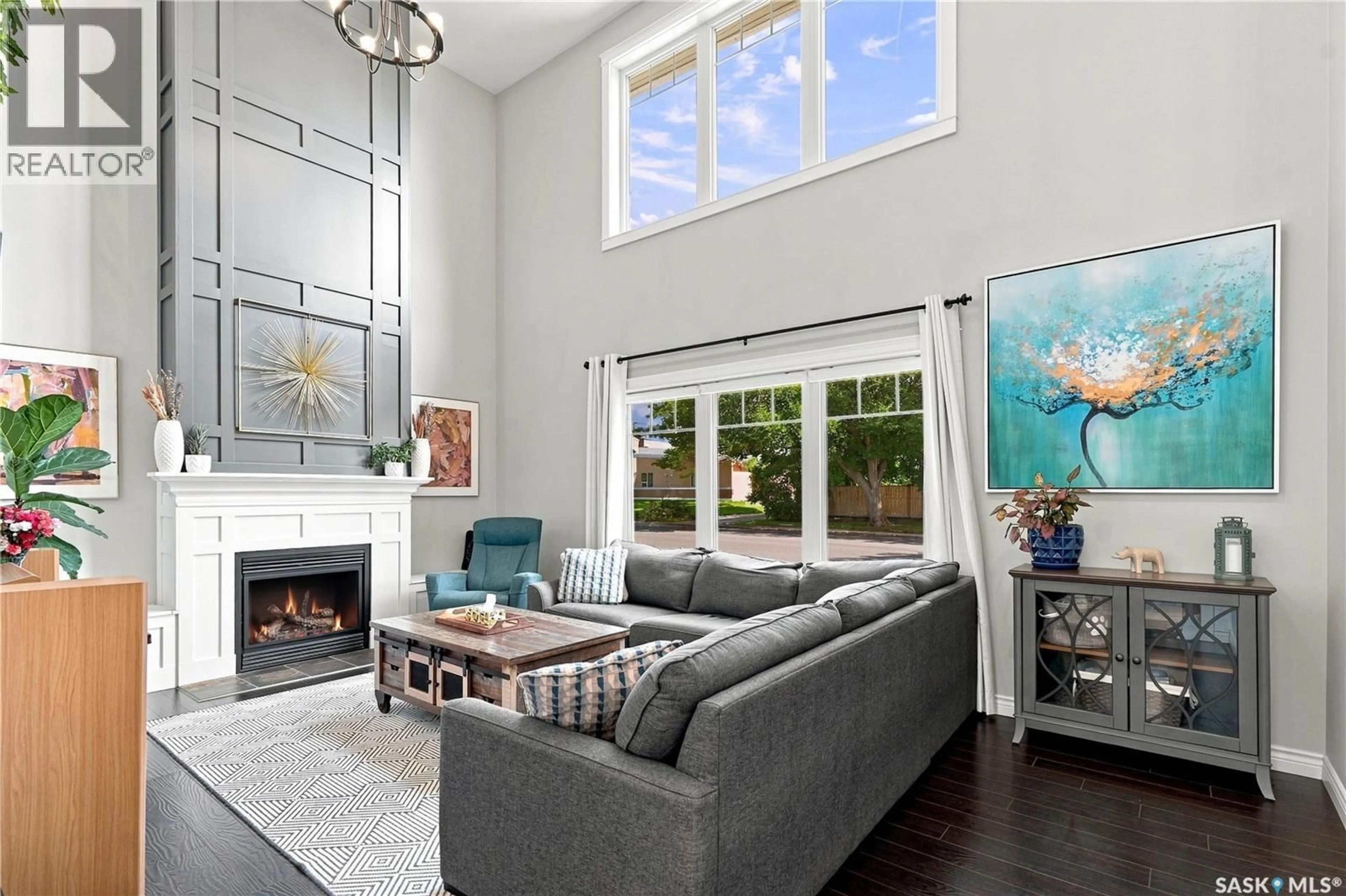 Living room with furniture, unknown for 58 MOXON CRESCENT, Saskatoon Saskatchewan S7H3B9