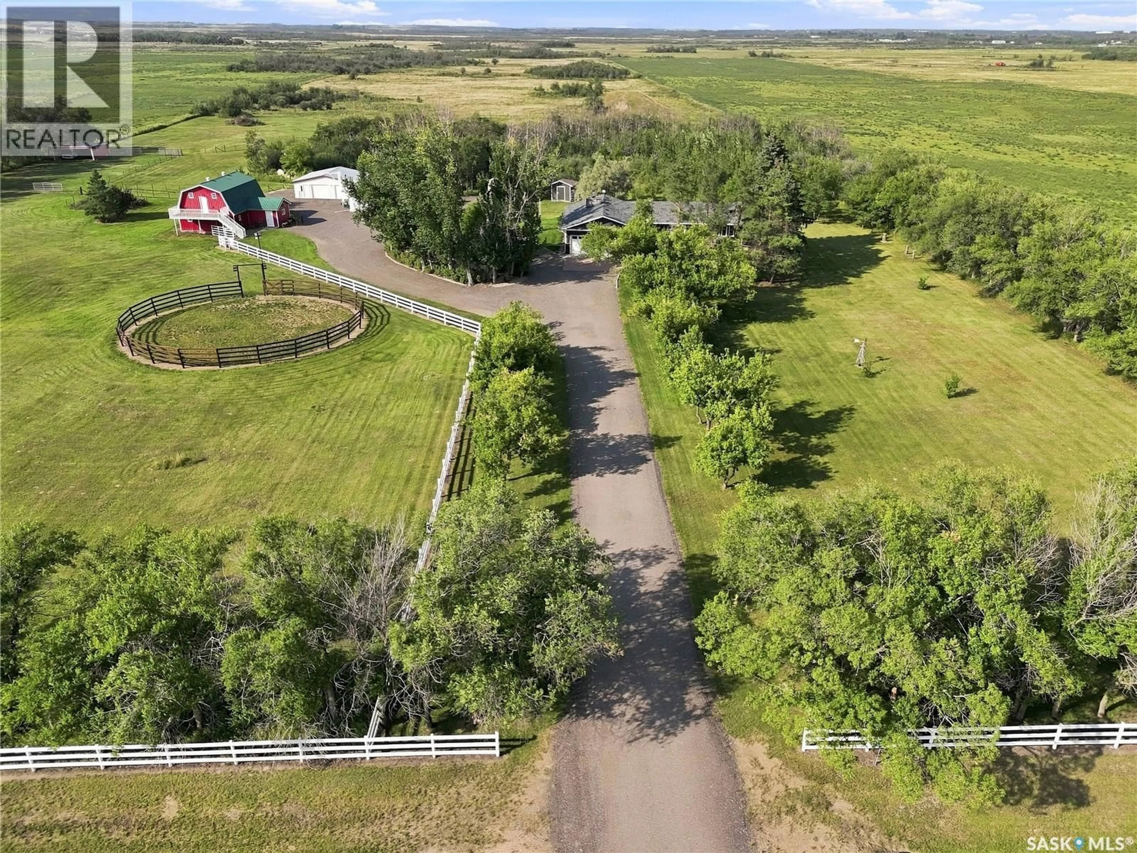 A pic from outside/outdoor area/front of a property/back of a property/a pic from drone, unknown for PETZ ACREAGE, Corman Park Rm No. 344 Saskatchewan S0K2T0