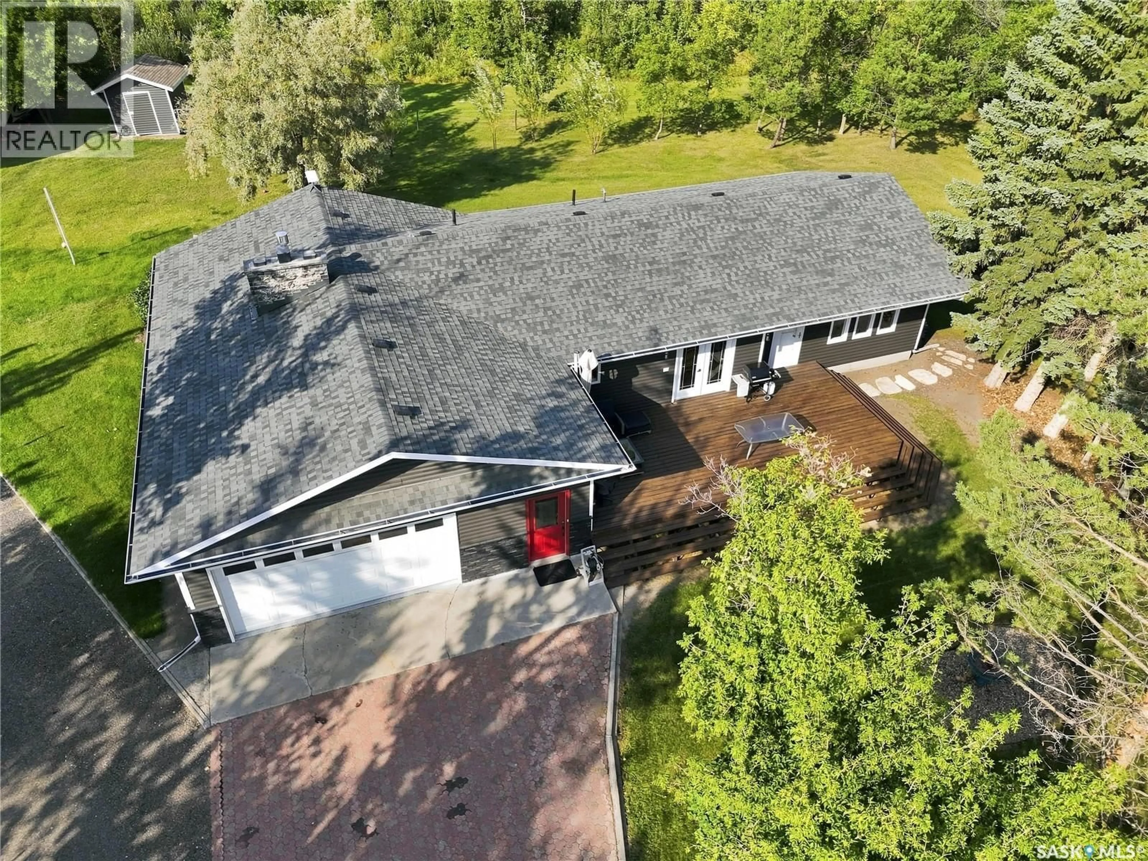 A pic from outside/outdoor area/front of a property/back of a property/a pic from drone, street for PETZ ACREAGE, Corman Park Rm No. 344 Saskatchewan S0K2T0