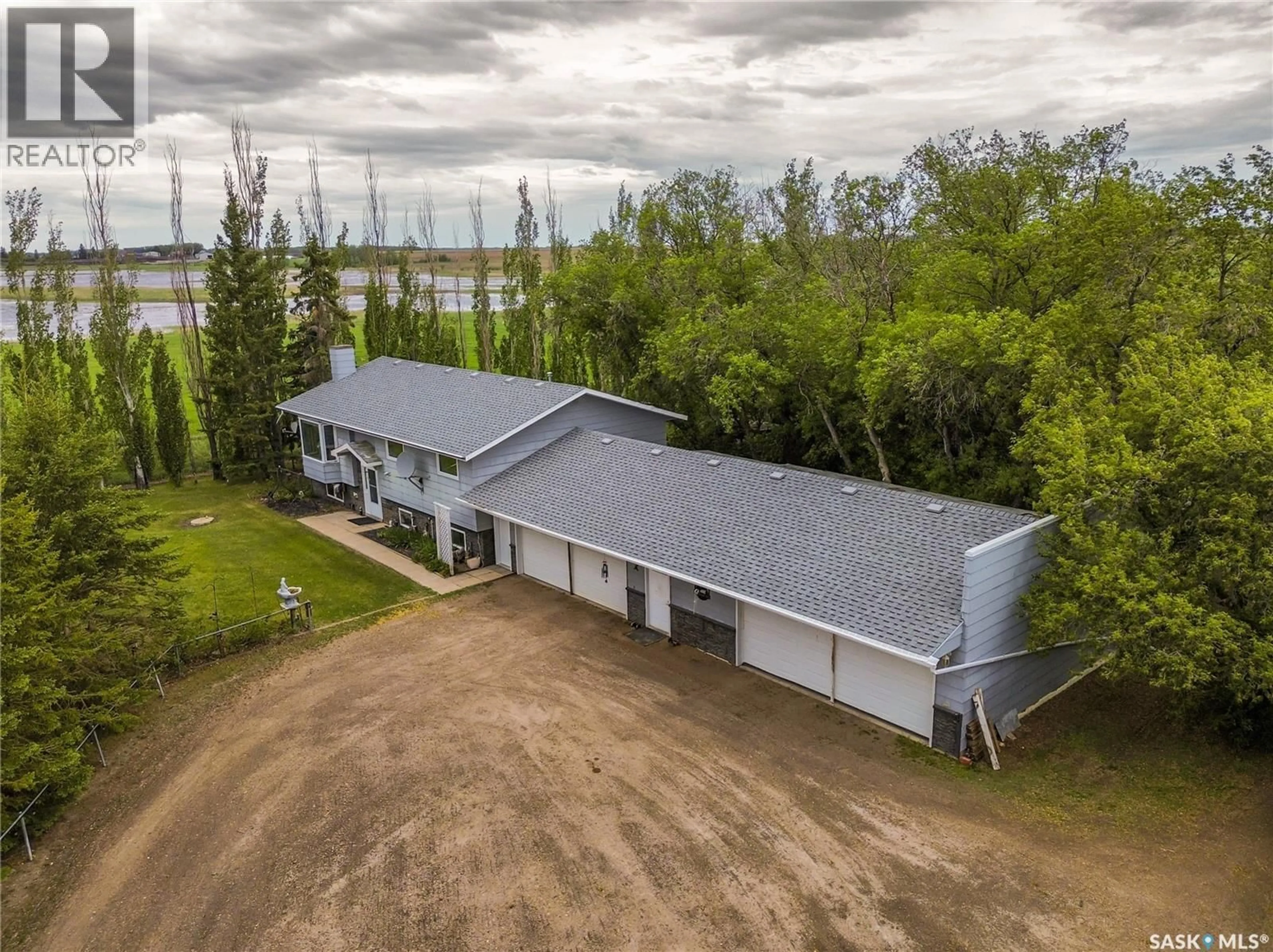A pic from outside/outdoor area/front of a property/back of a property/a pic from drone, building for ROSTHERN ACREAGE, Rosthern Rm No. 403 Saskatchewan S0K3R0