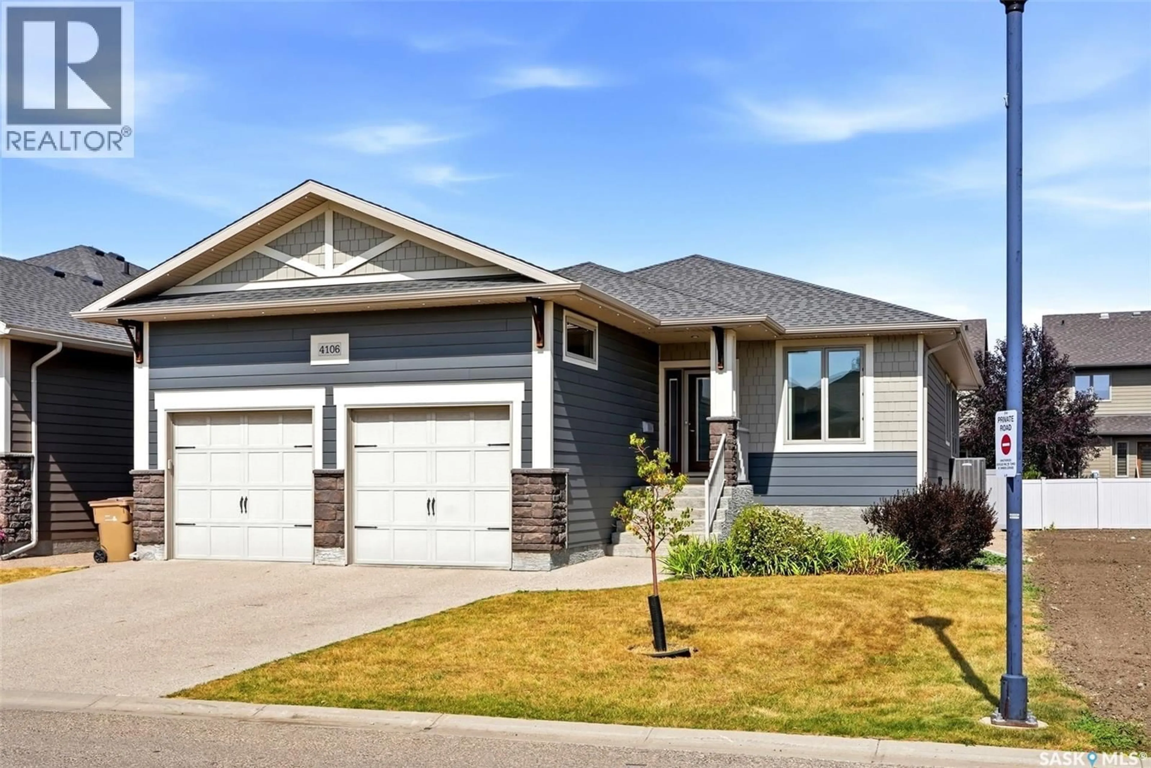 Home with vinyl exterior material, street for 4106 TIMBER CREEK PLACE, Regina Saskatchewan S4V3G7
