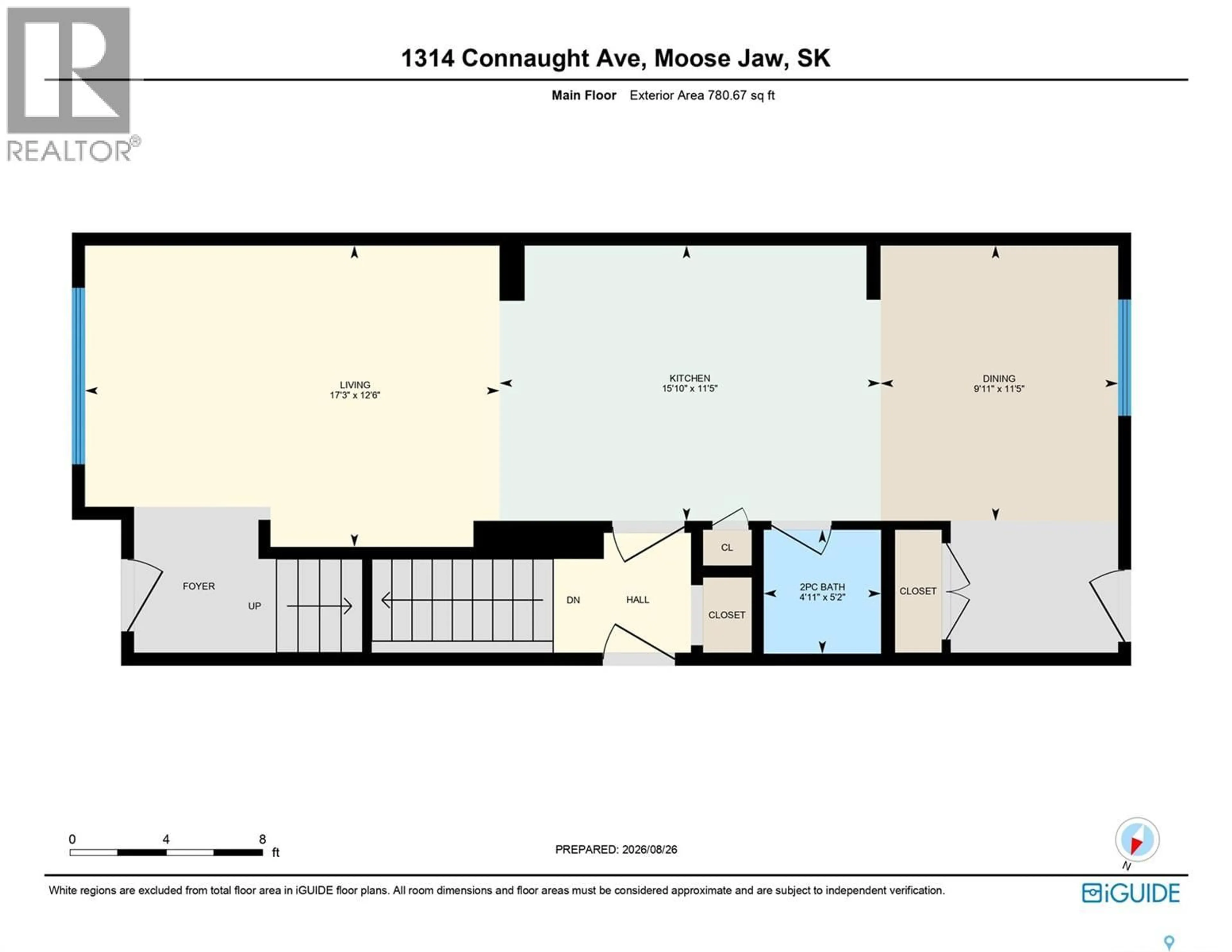 Floor plan for 1314 CONNAUGHT AVENUE, Moose Jaw Saskatchewan S6H7H6