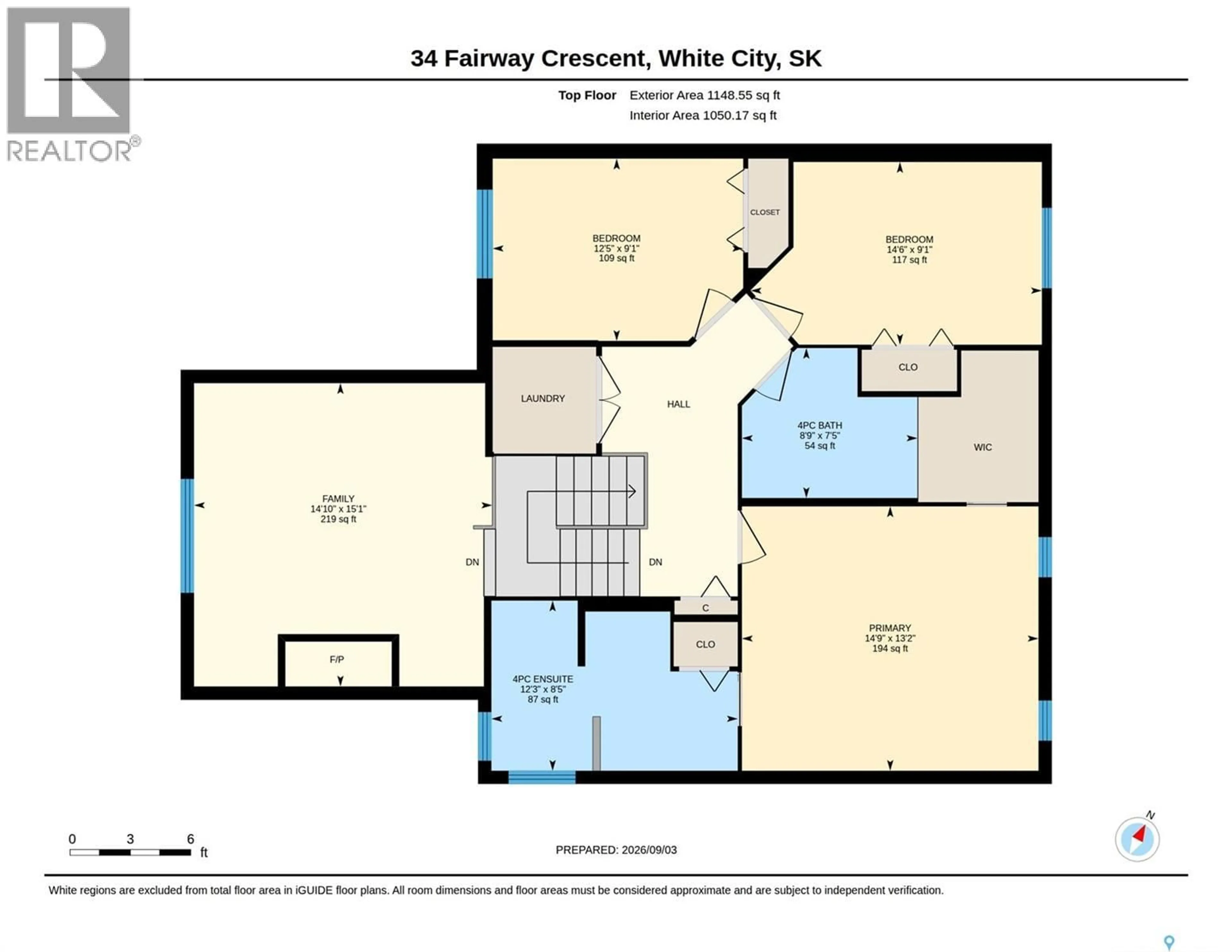 Floor plan for 34 FAIRWAY CRESCENT, White City Saskatchewan S4L0A7
