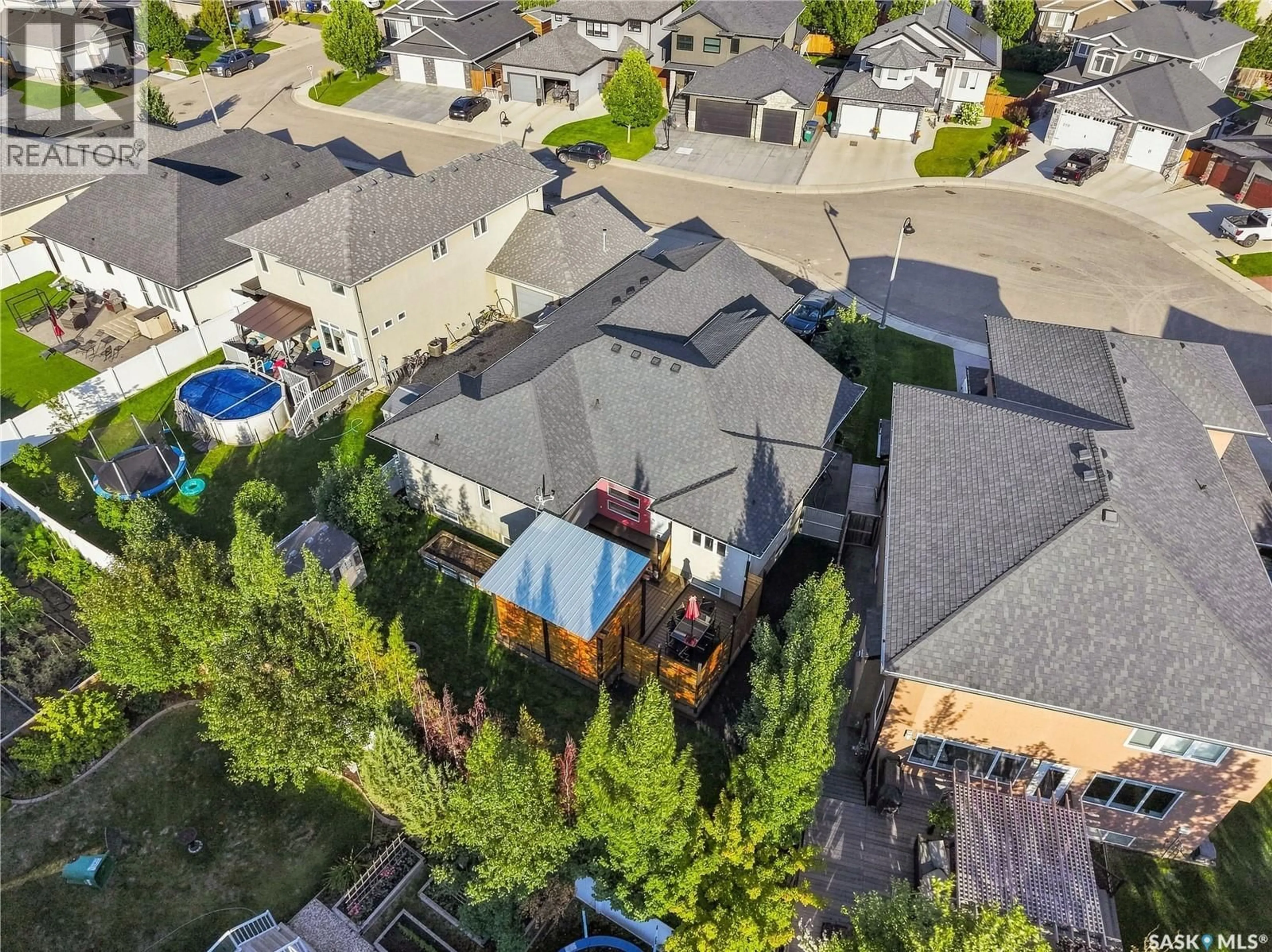 A pic from outside/outdoor area/front of a property/back of a property/a pic from drone, street for 243 TEAL TERRACE, Saskatoon Saskatchewan S7T0P9