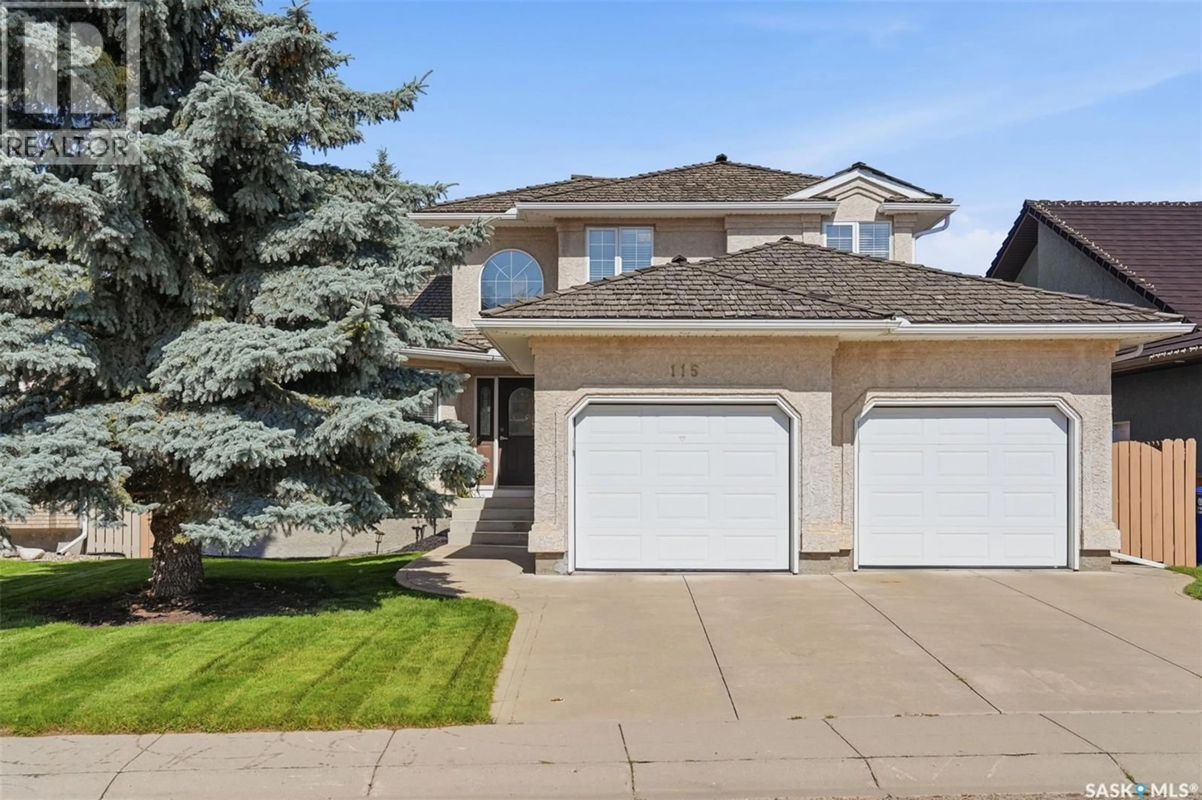 Home with vinyl exterior material, street for 115 BRAESHIRE LANE, Saskatoon Saskatchewan S7V1A1