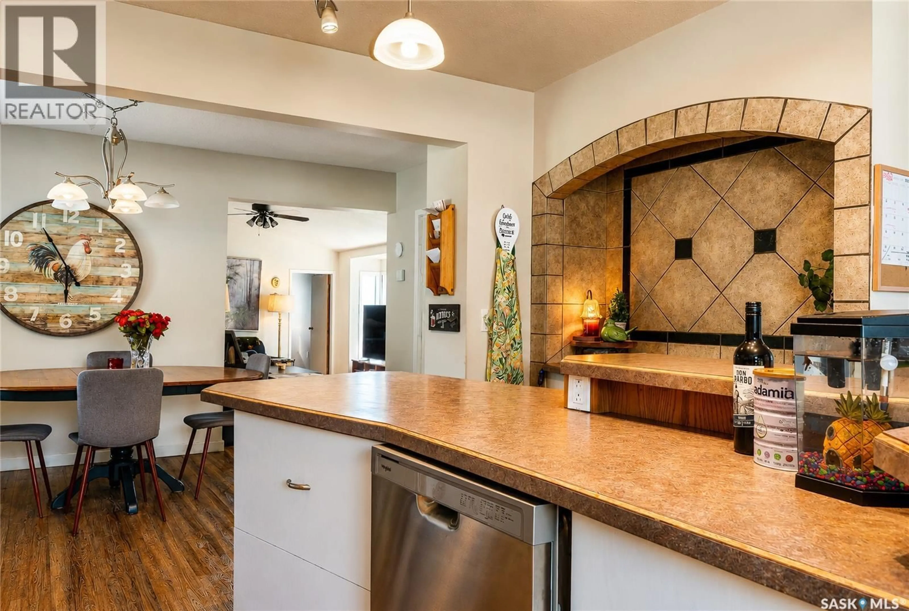 Open concept kitchen, ceramic/tile floor for 608 2ND AVENUE, Cudworth Saskatchewan S0K1B0
