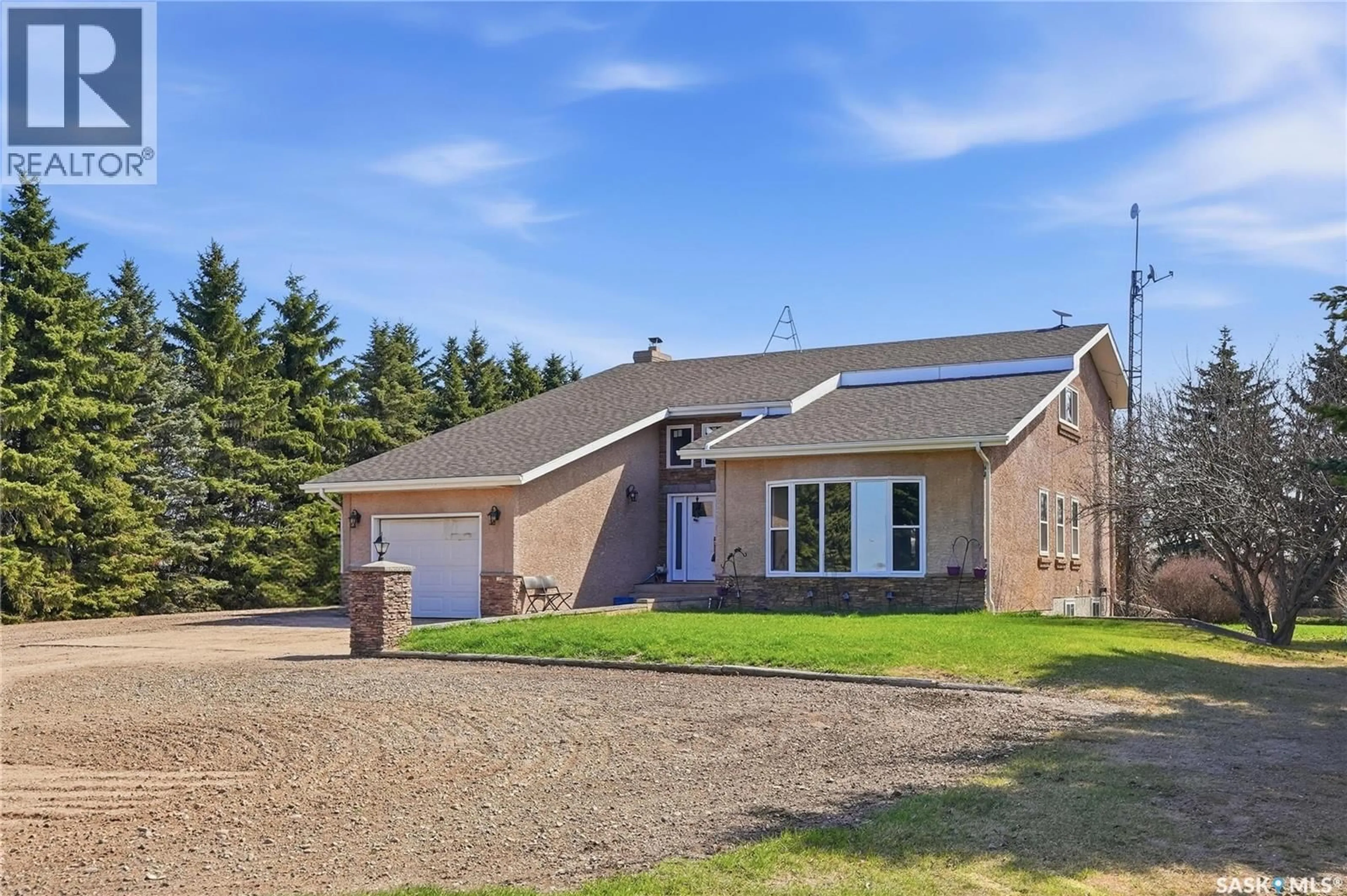A pic from outside/outdoor area/front of a property/back of a property/a pic from drone, street for ELLIOT ACREAGE, Hoodoo Rm No. 401 Saskatchewan S0K4P0