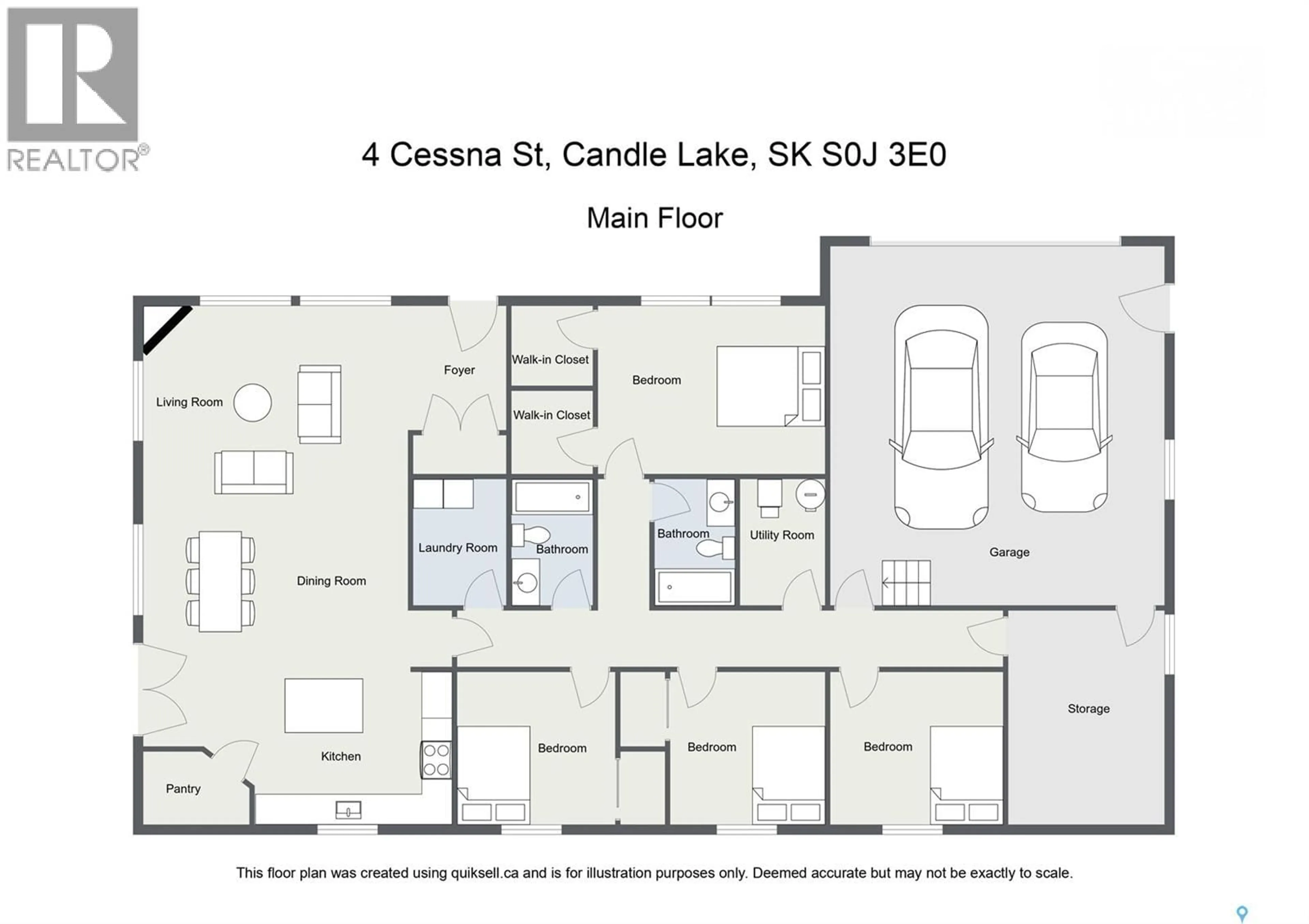 Floor plan for 4 CESSNA DRIVE, Candle Lake Saskatchewan S0J3E0