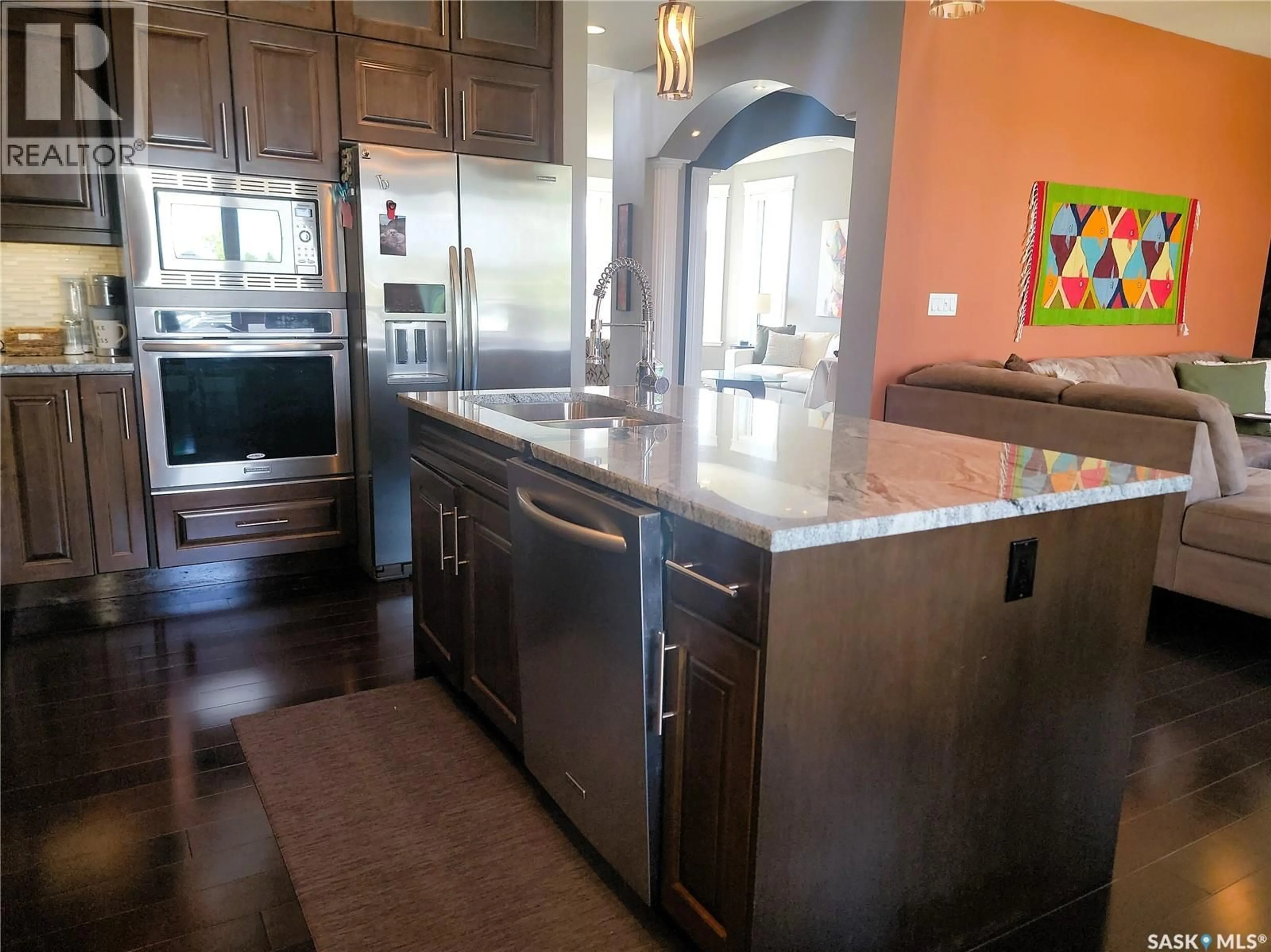 Contemporary kitchen, ceramic/tile floor for 410 NICKLAUS DRIVE, Warman Saskatchewan S0K4S1