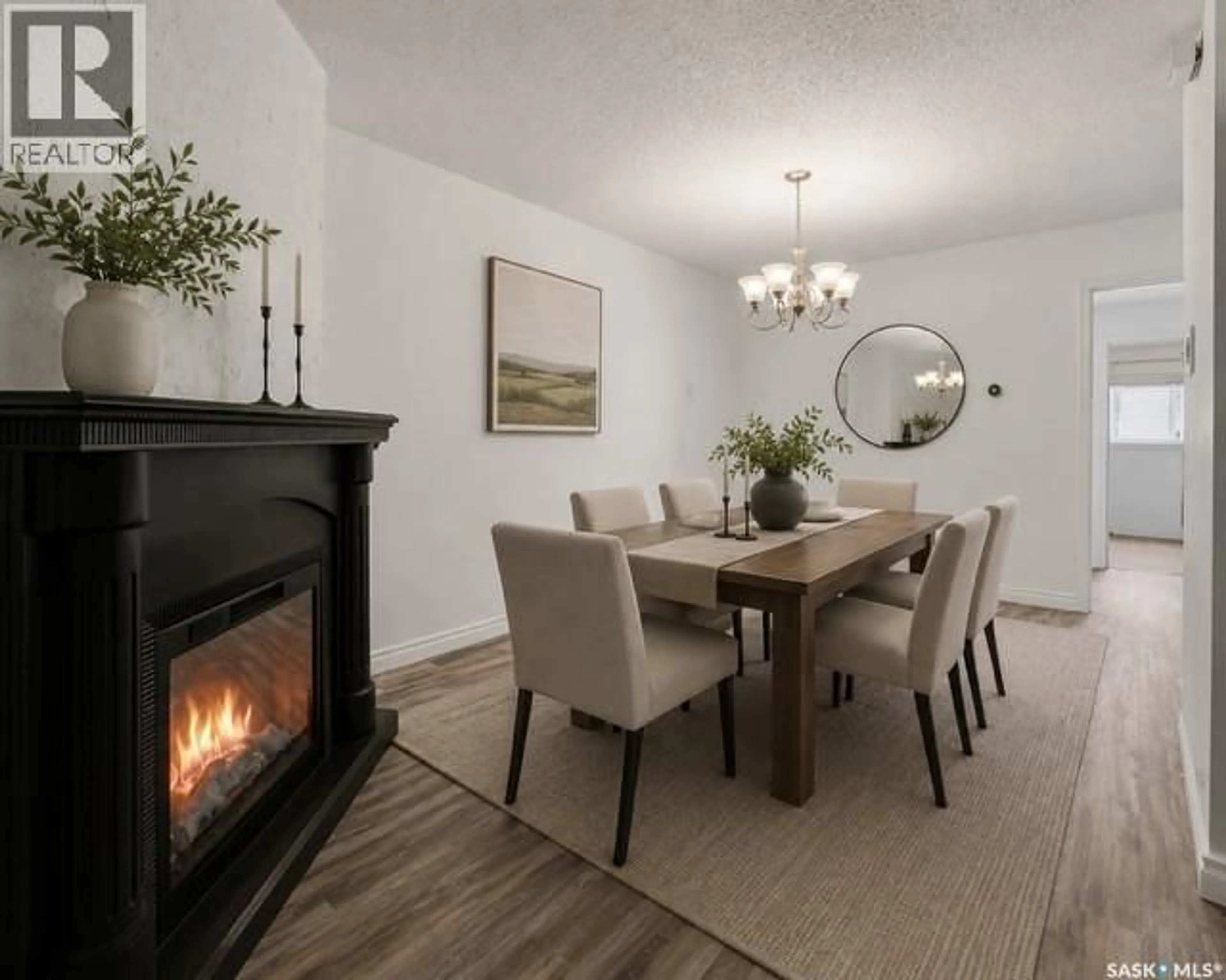 Dining room, wood/laminate floor for 6906 BLAKENEY DRIVE, Regina Saskatchewan S4X2N5